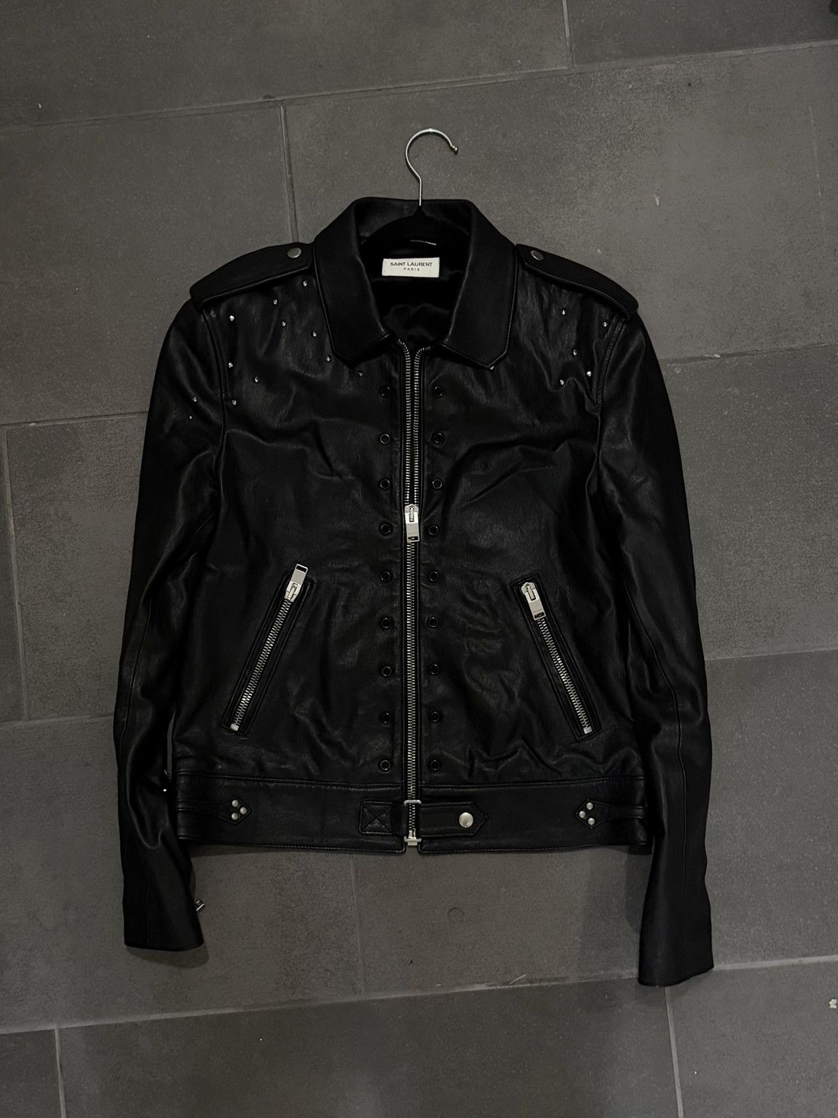 Dior × Hedi Slimane 06AW 'A2' 4 pockets leather jacket sz 44 | Grailed