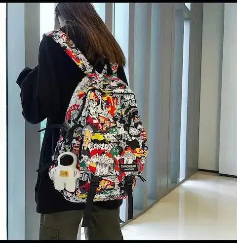 Other Cute Graffiti Print Back Pack Size ONE SIZE - 2 Thumbnail