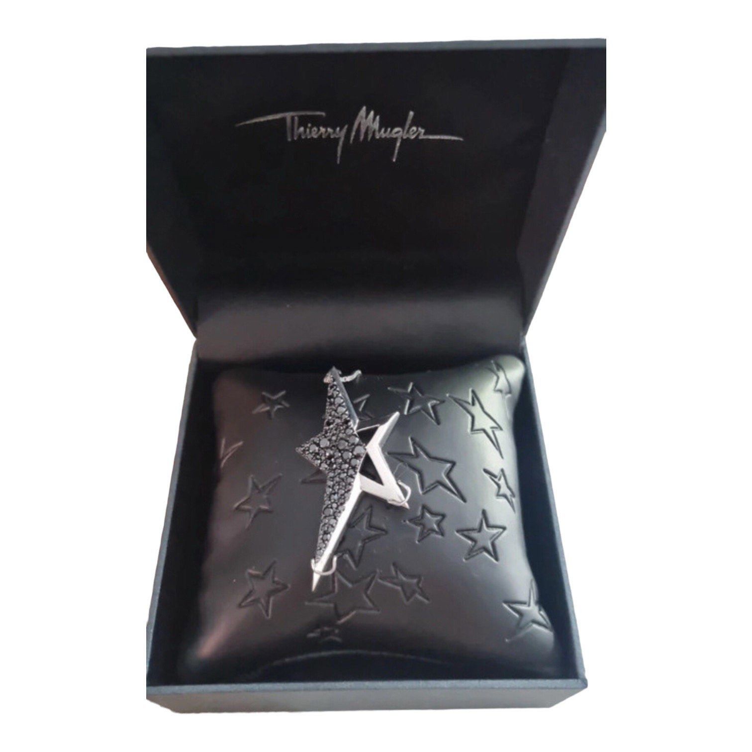 Thierry Mugler The Thierry Mugler Black Rhinestones Necklace Size ONE SIZE - 1 Thumbnail