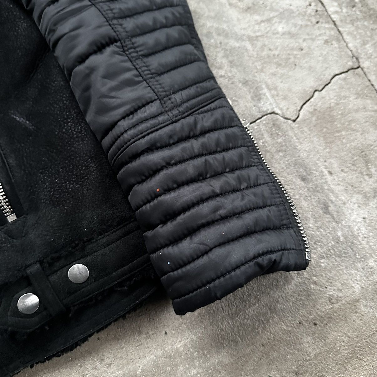 Balmain Shearling Biker Jacket in Black Size US L / EU 52-54 / 3 - 3 Thumbnail