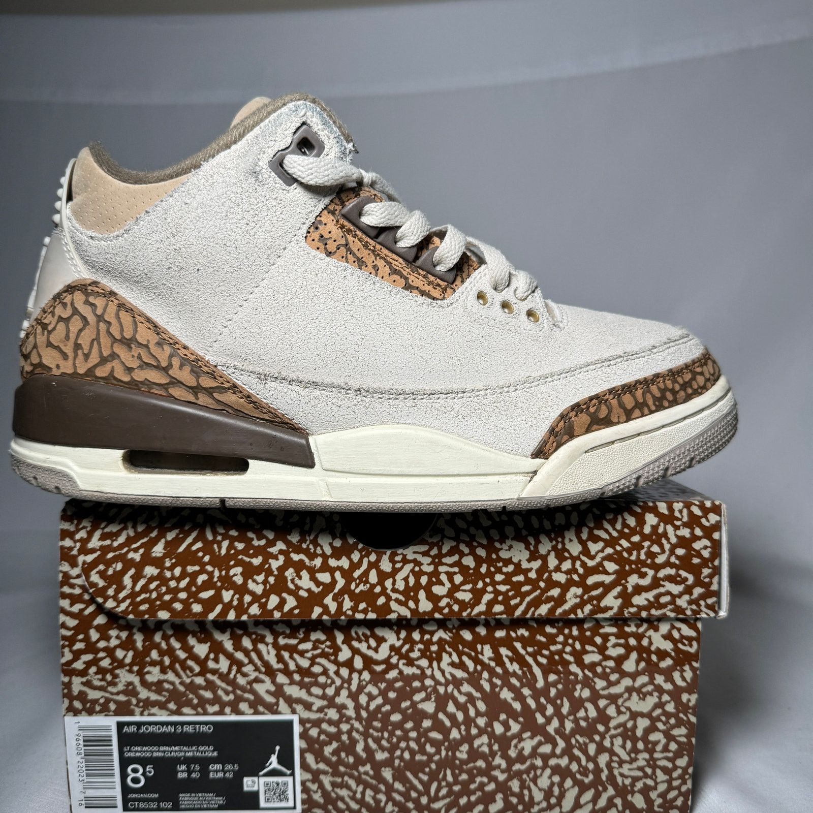 Jordan Brand × Nike Size 8.5 - Nike Air Jordan 3 Retro Palomino Men's Shoes Size US 8.5 / EU 41-42 - 1 Thumbnail
