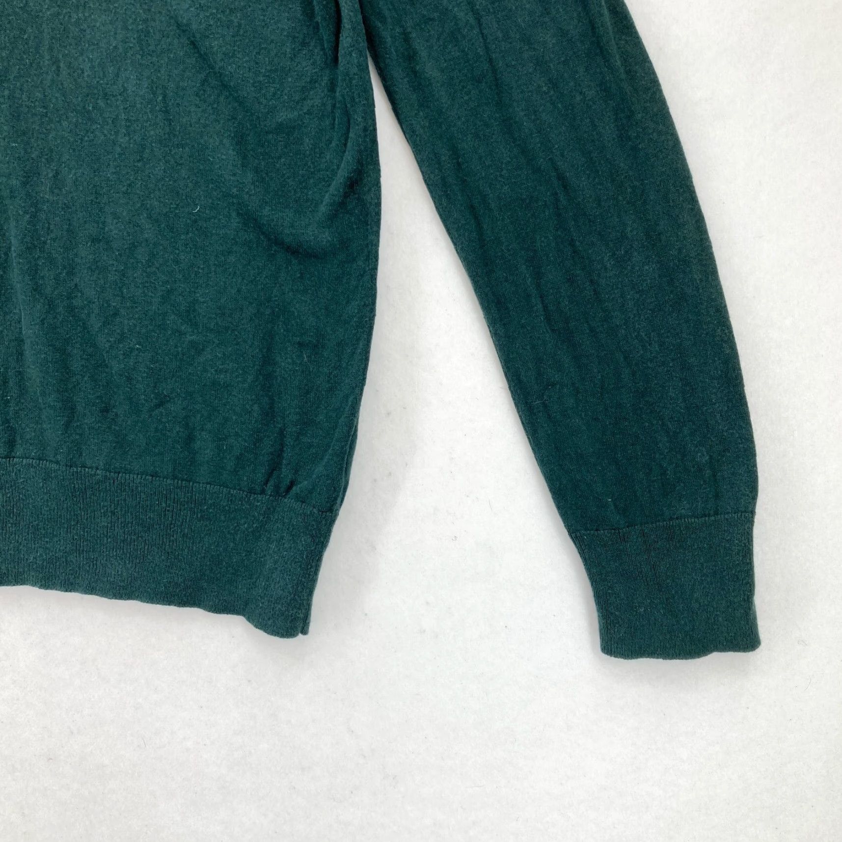 Banana Republic Banana Republic Luxury Blend V Neck Sweater Mens L Green Silk Cashmere Preppy Pullover Knit Shirt Size US L / EU 52-54 / 3 - 3 Thumbnail