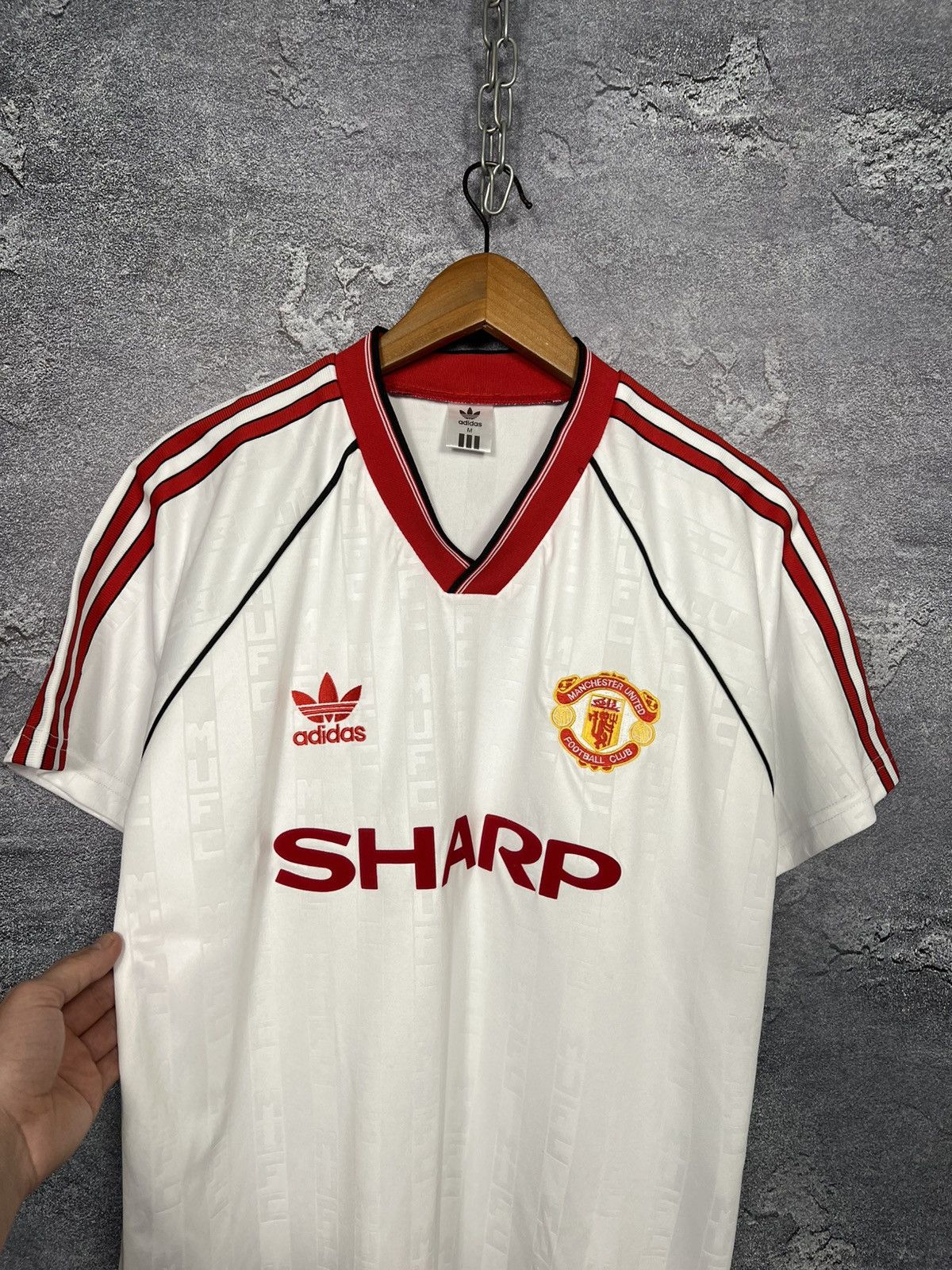 Vintage Vintage 1988-1989 Adidas Manchester United Jersey T-shirt Size US M / EU 48-50 / 2 - 2 Thumbnail