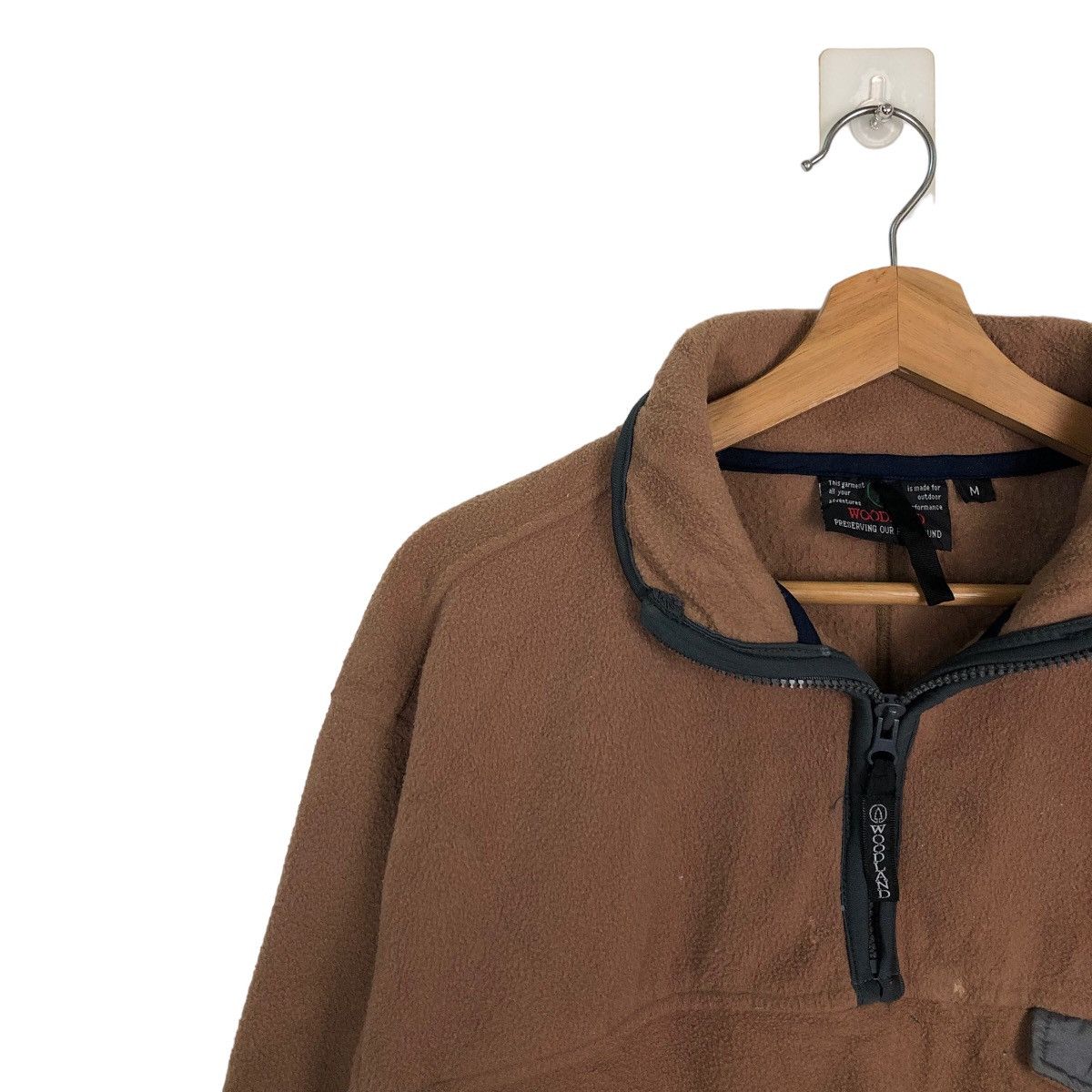 Japanese Brand VINTAGE FLEECE JACKET WOODAND USA MADE Size US M / EU 48-50 / 2 - 6 Thumbnail