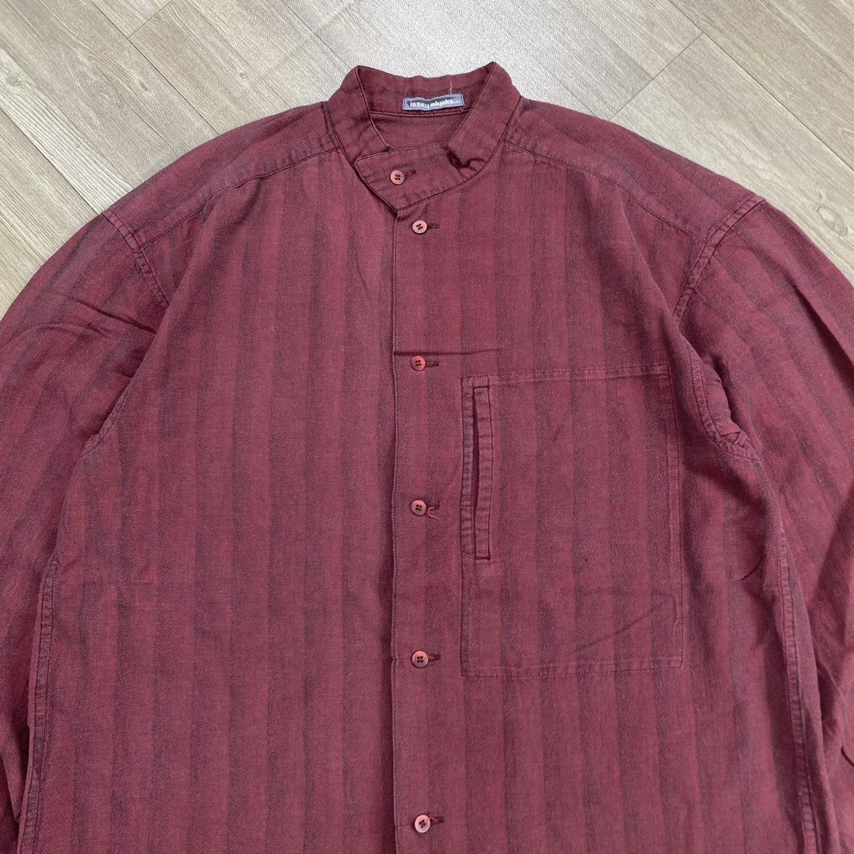 Issey Miyake 1990s Vintage Issey Miyake Men Mandarin Shirt Designer Size US L / EU 52-54 / 3 - 2 Thumbnail