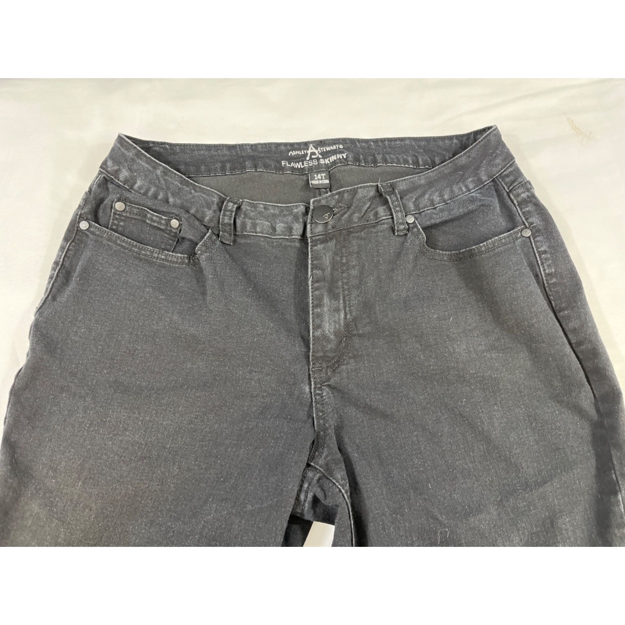 Other Ashley Stewart Women's Black Jeans/Skinny Size 14T SKU 5920 Size 36" / US 14 / IT 50 - 3 Thumbnail