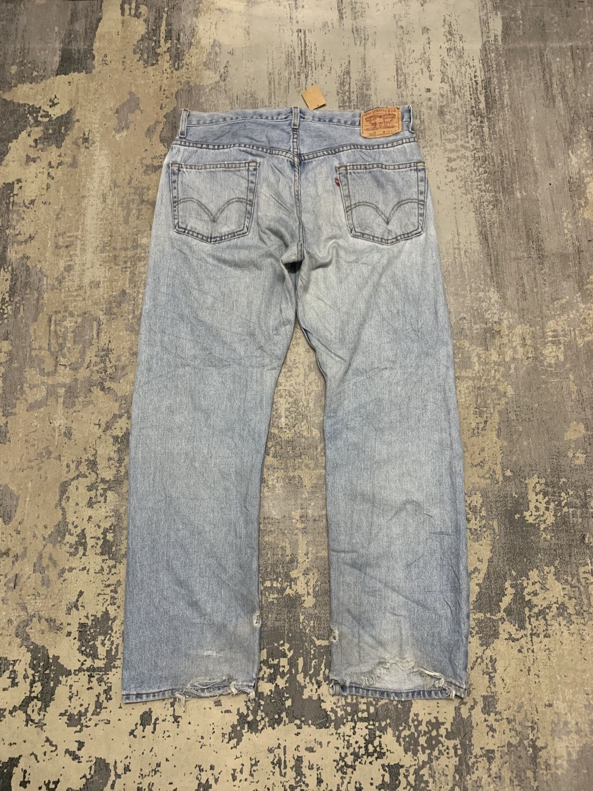 Levi's Vintage 90s Levi's 505 Regular Fit Distressed Denim 36x32.5 Size US 36 / EU 52 - 6 Thumbnail