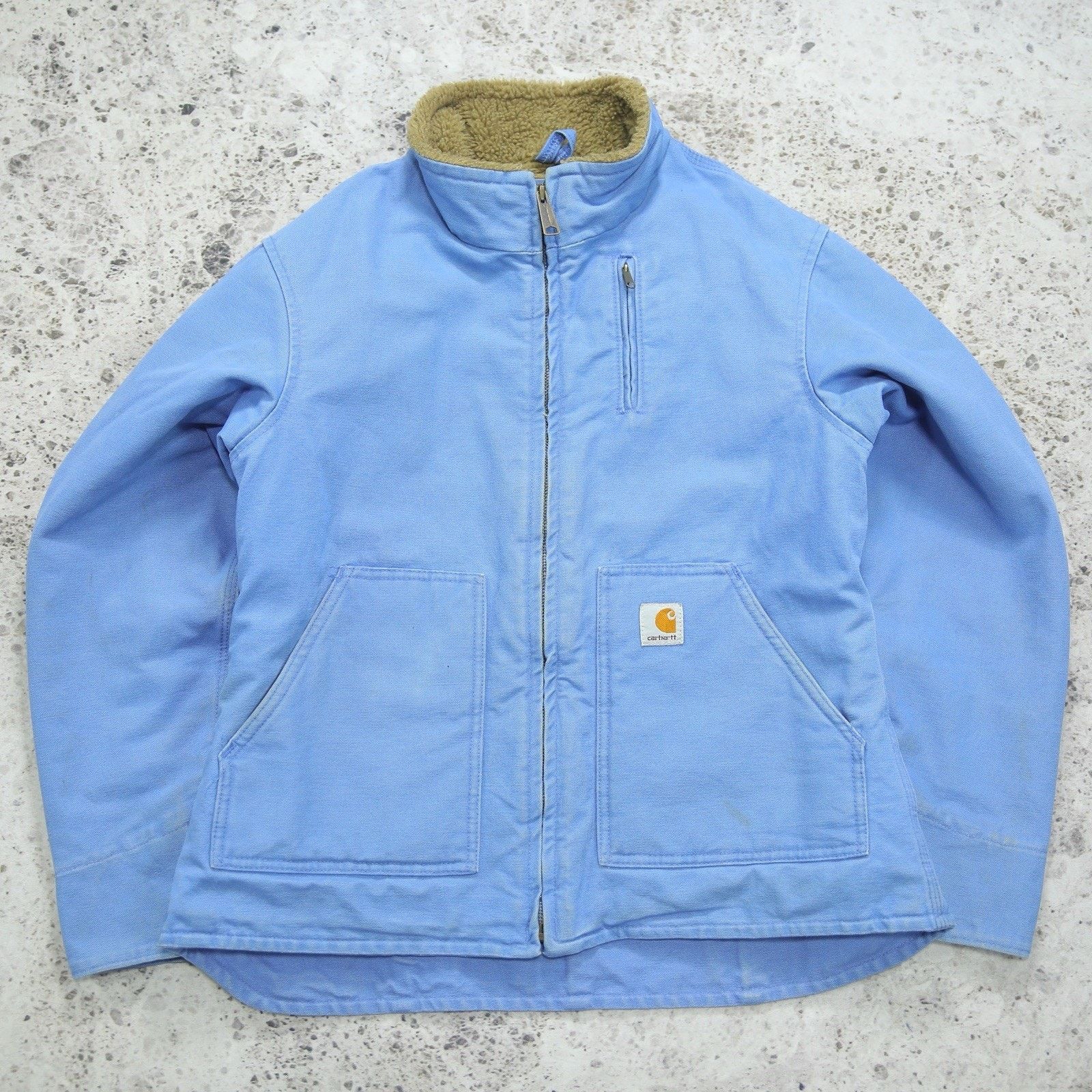 Carhartt Vintage Carhartt WJ022 FHB Blue WOMENS Jacket Sherpa Lined Size US M / EU 48-50 / 2 - 1 Thumbnail