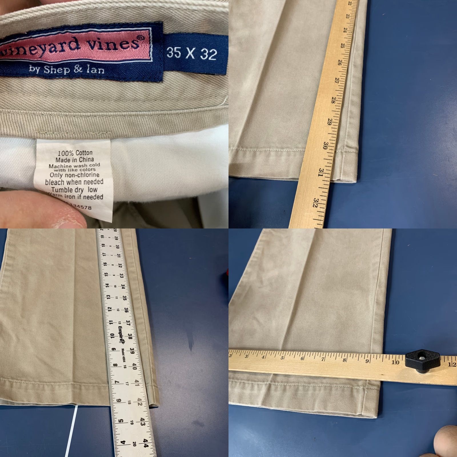 Vineyard Vines Vineyard Vines Khaki Pants Mens 35x32 Chinos Preppy Casual Straight Leg Shirt Mens Pants Beige 35x32 Vintage No Minimal Keywords? Size US 35 - 8 Thumbnail