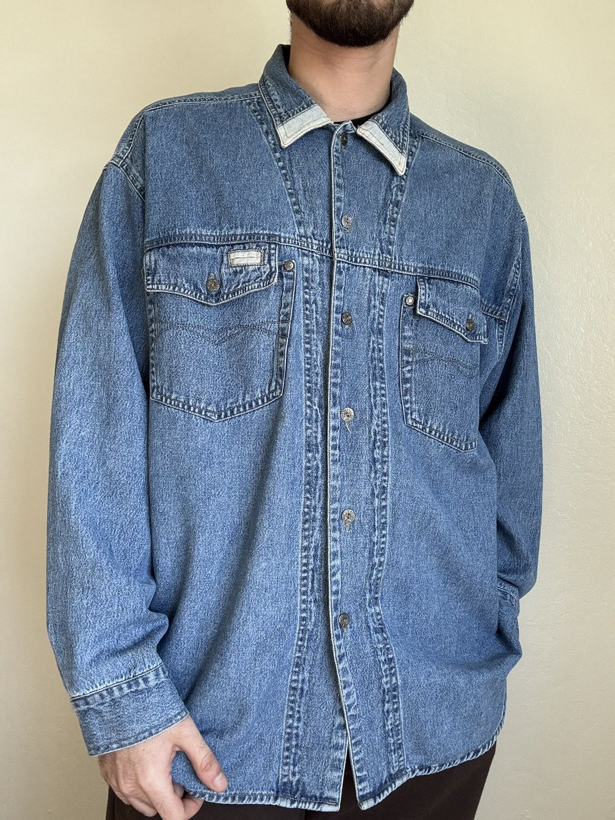 UNIONBAY × Vintage Vintage Union Bay Denim Button Up Shirt Size US L / EU 52-54 / 3 - 9 Thumbnail