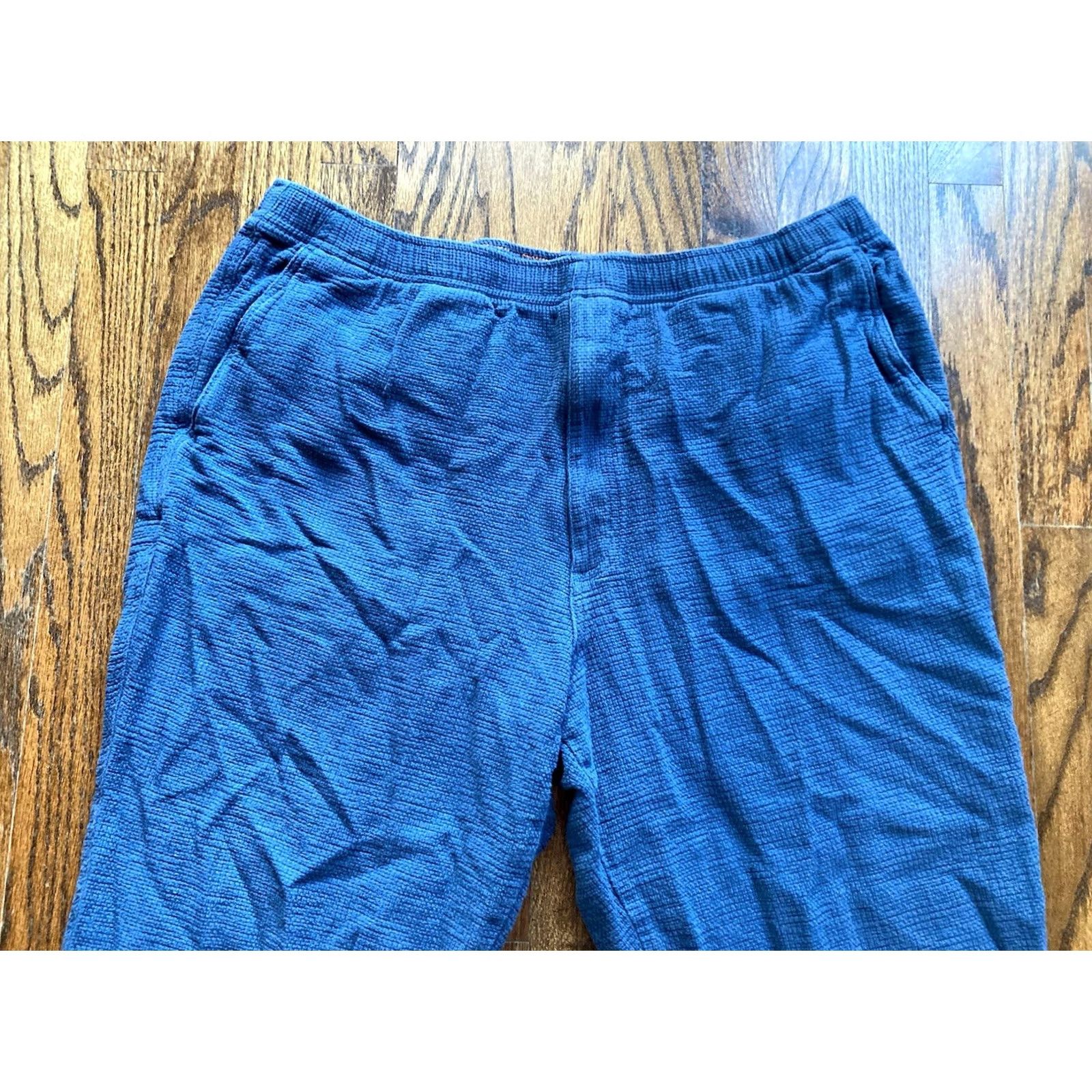 The Territory Ahead Territory Ahead Pants Mens 2XL/30 Blue Knit Lounge Drawstring Casual Travel Workwear Size US 39 - 2 Thumbnail