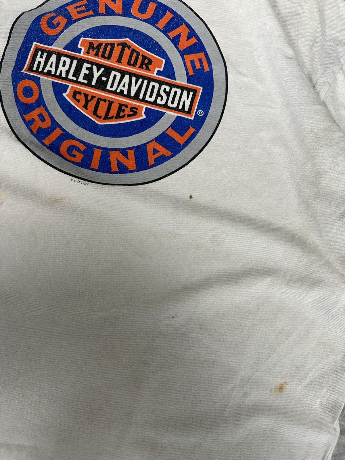 Harley Davidson × Vintage Vintage Thrashed Harley Davidson Tee Size US L / EU 52-54 / 3 - 6 Thumbnail