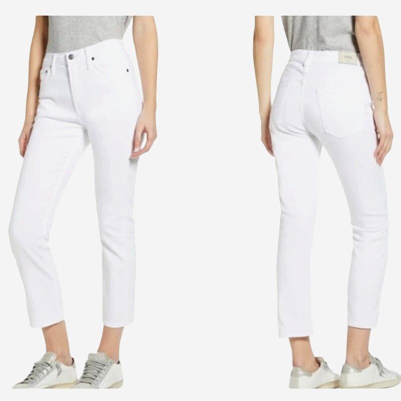 Edwin Edwin Elin Crop Straight Leg Jeans Optic White Size 32 $148 Size 32" / US 10 / IT 46 - 1 Thumbnail
