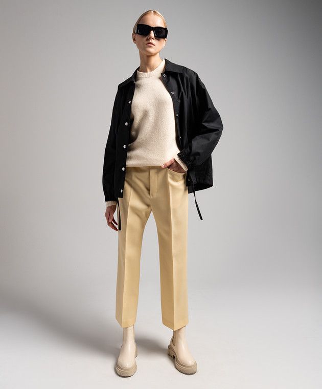 Jil Sander o1y1025 Casual Pant in Beige Size 27" / US 4 / IT 40 - 4 Thumbnail