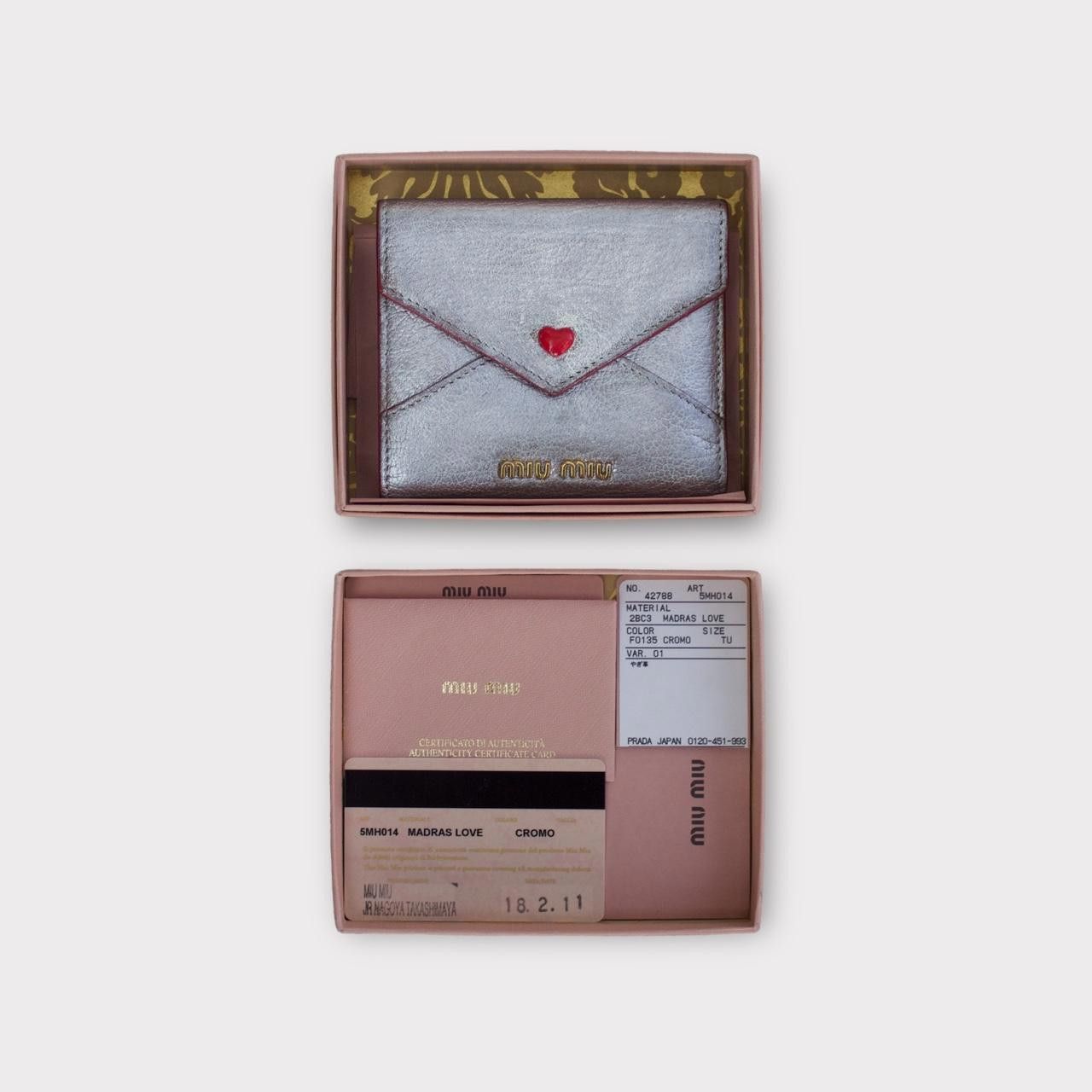 Miu Miu Miu Miu Silver Love Letter Wallet | Grailed