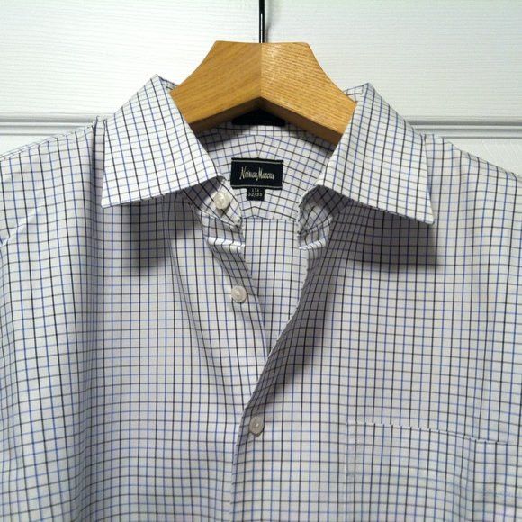 NEIMAN MARCUS MEN'S COTTON DRESS SHIRT SIZE: 17.5/32-33