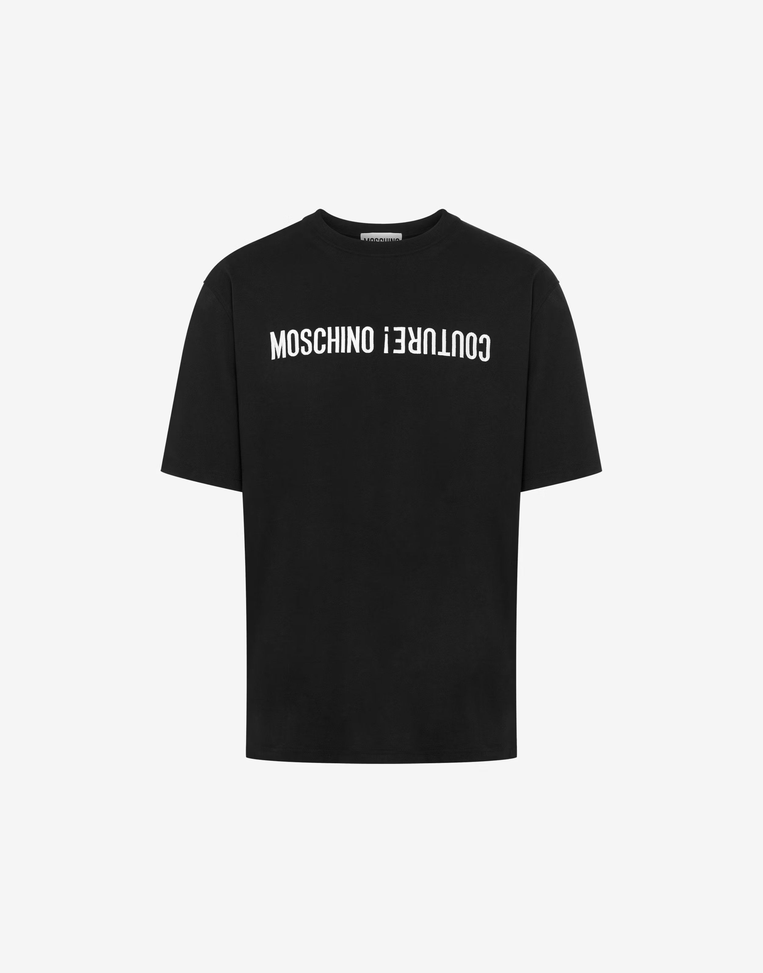 Moschino o1s22i1n0924 Lettering Short Sleeve T-Shirt in Black Size US S / EU 44-46 / 1 - 1 Thumbnail