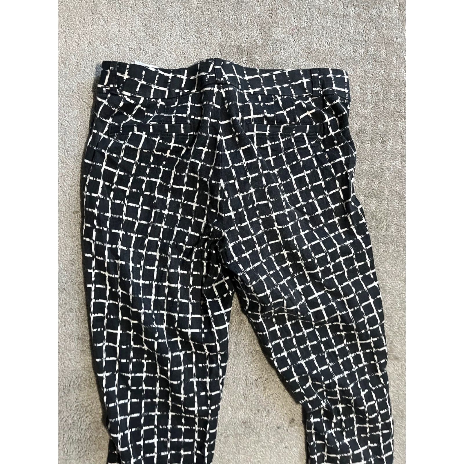 Banana Republic Banana Republic Sloan Slim Plaid Black Ankle Pants Size 10 Women Cropped Slimming Regular 25 in Inseam Size 32" / US 10 / IT 46 - 4 Thumbnail