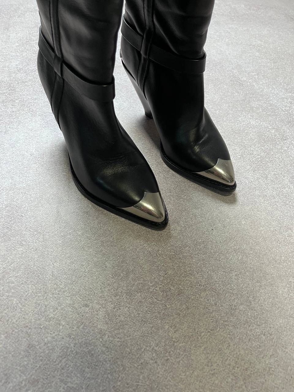 Isabel Marant Vintage Isabel Marant Steel Toe Genuine Leather Boots 36 Size US 6 / IT 36 - 7 Thumbnail
