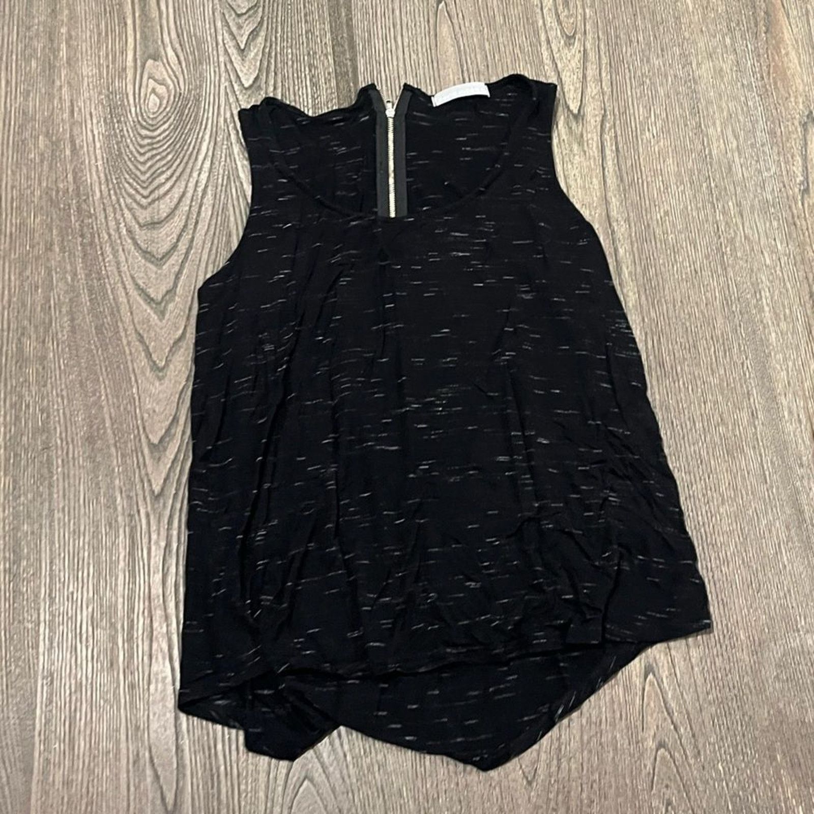 Vintage Olivia Moon Black Space Dye Knit Scoop Neck Tank Top Size S Size S / US 4 / IT 40 - 1 Thumbnail