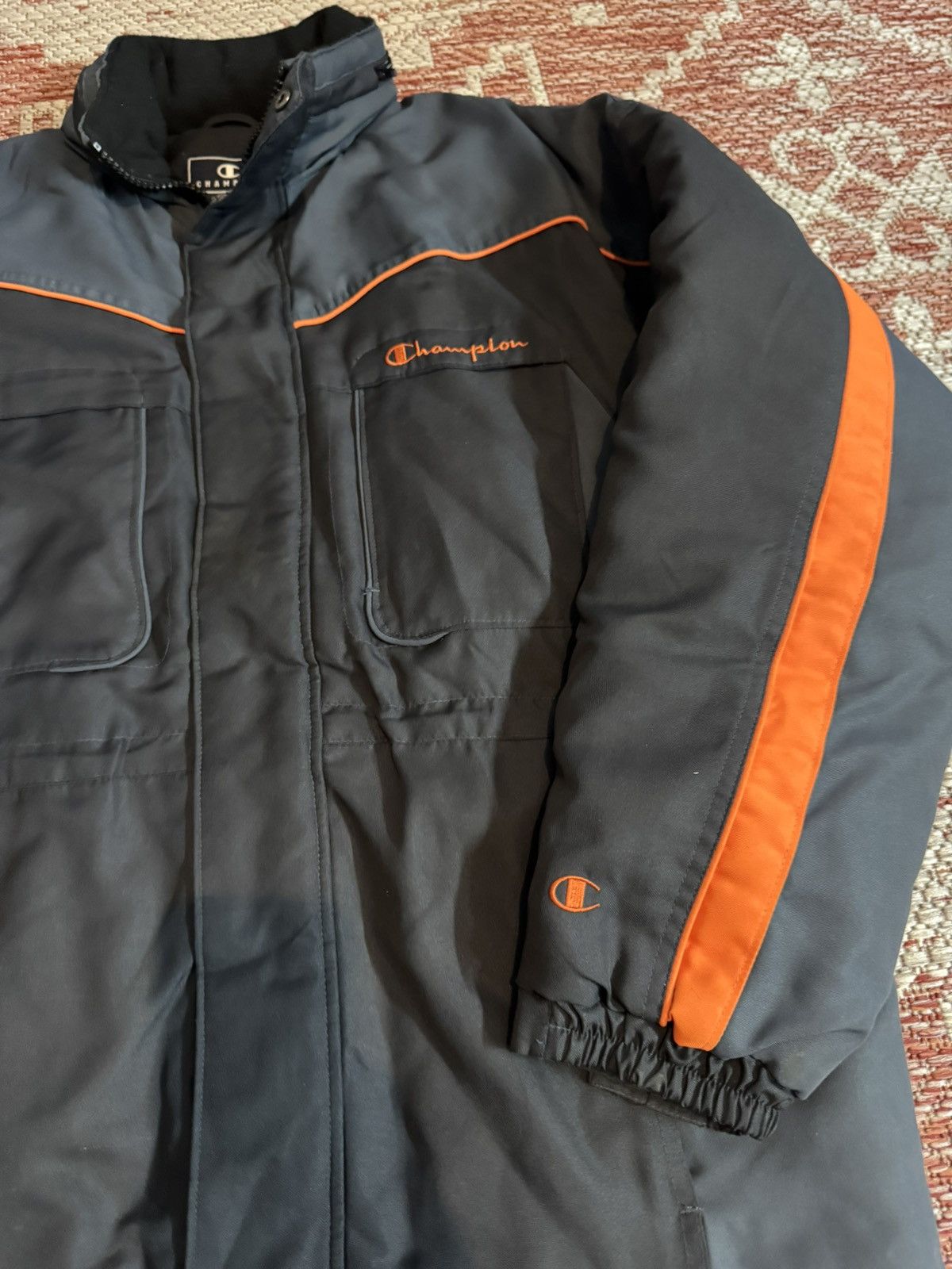 Champion Champion Puff Jacket Navy Orange Sz M Size US M / EU 48-50 / 2 - 2 Thumbnail