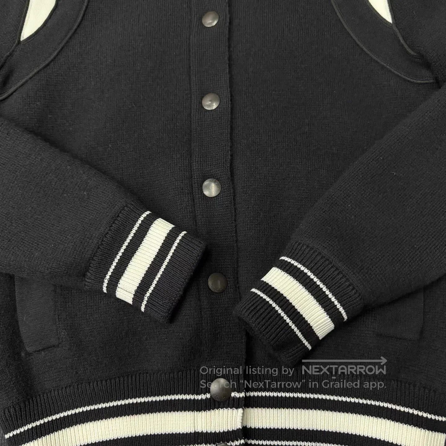 Givenchy Black Varsity Bomber Jacket with White Accents XS. Size US XS / EU 42 / 0 - 3 Thumbnail