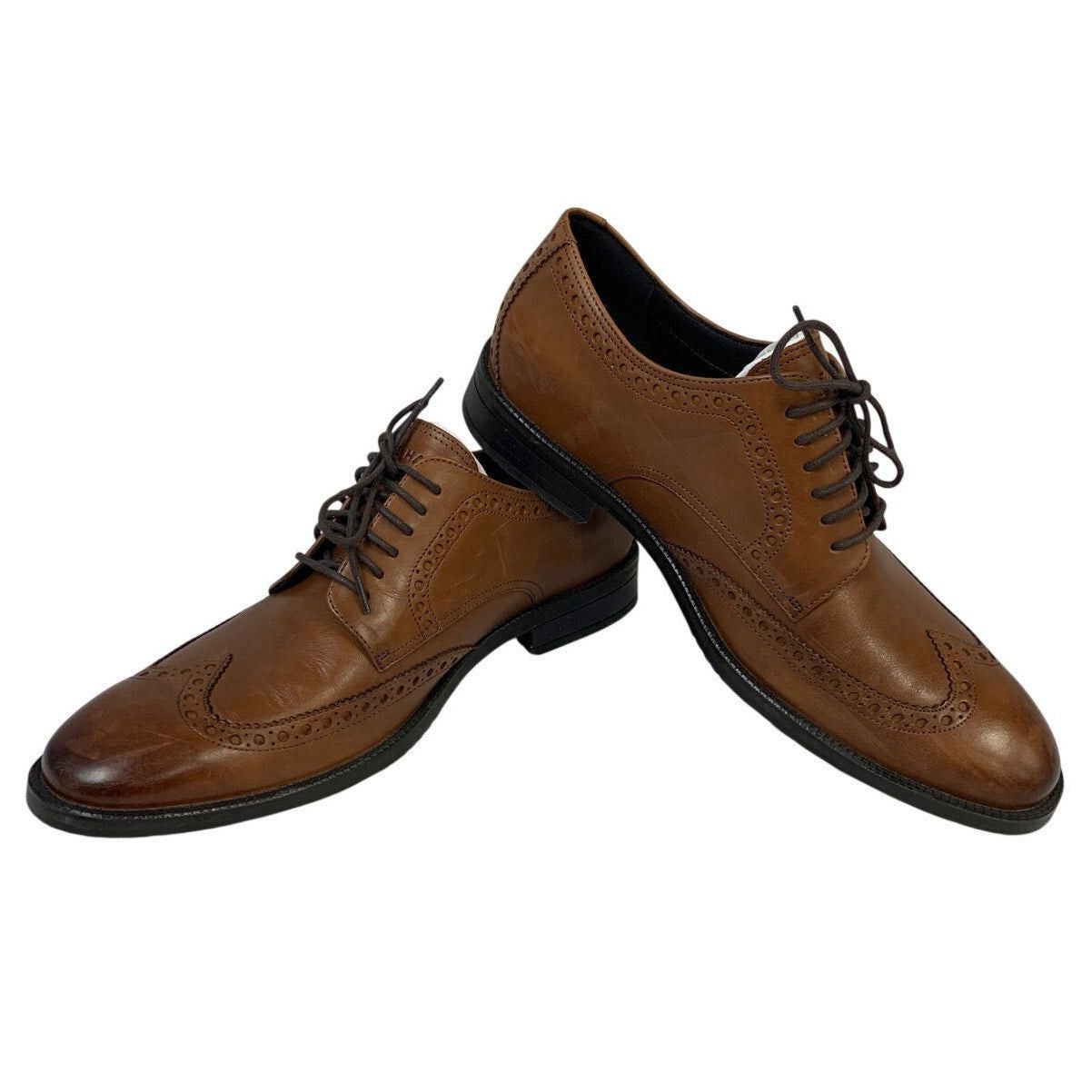 Cole Haan Cole Haan Brown Wingtip Oxford Leather Shoes Size 9.5 Size ONE SIZE - 3 Thumbnail