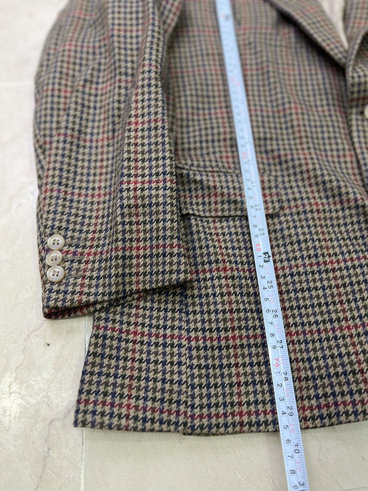 Other Vintage British Pure New Wool Houndstooth Tweed Blazer Size 50R - 9 Thumbnail