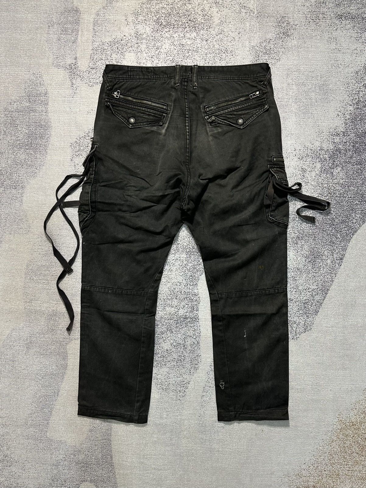 If Six Was Nine ROEN X Sematicdesign Black Rust Strech Bondage Denim Jeans Size US 32 / EU 48 - 2 Thumbnail