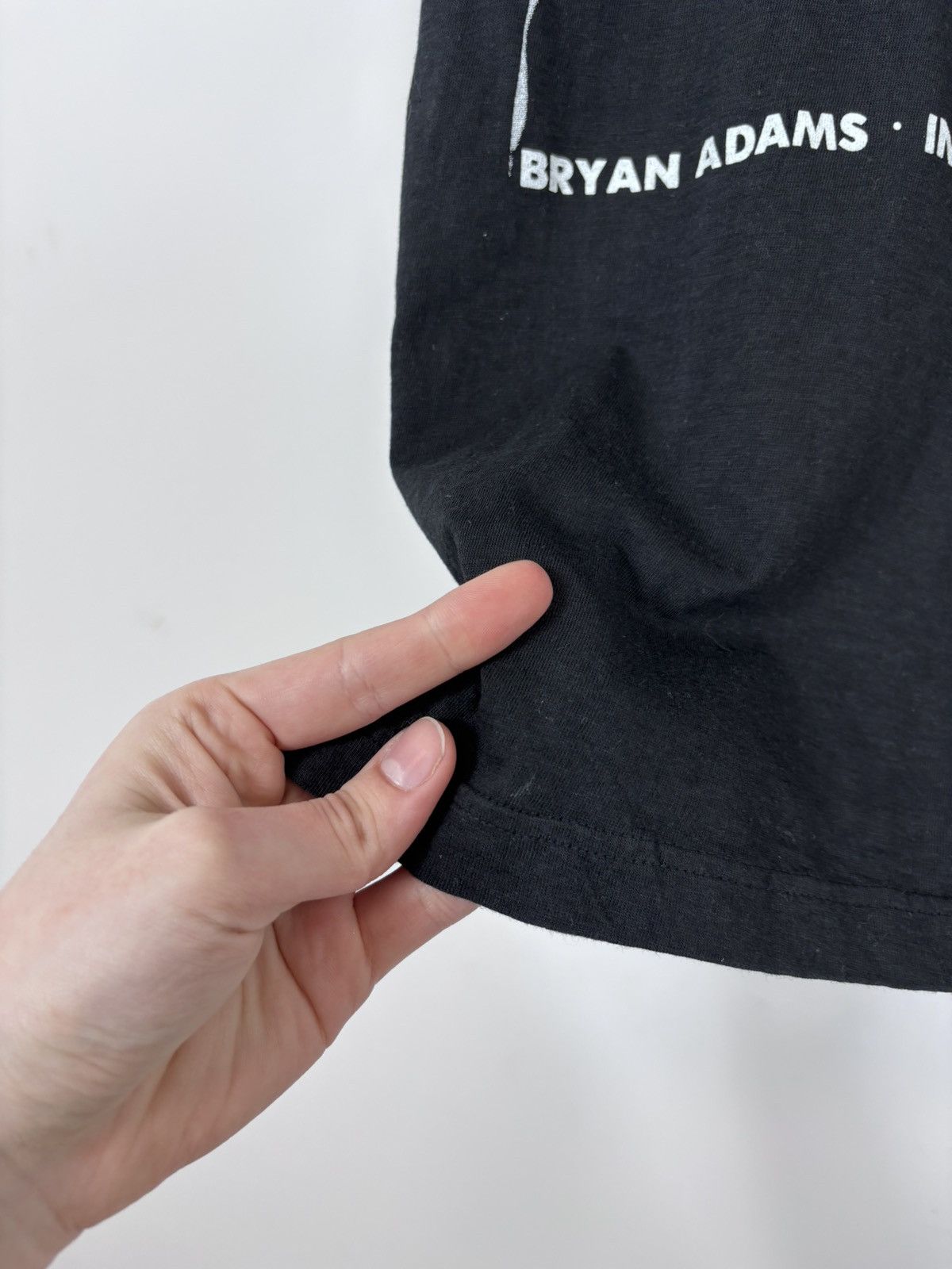 Band Tees Vintage Bryan Adams 1987 Into The Fire World Tour Black Tee Size US L / EU 52-54 / 3 - 7 Thumbnail