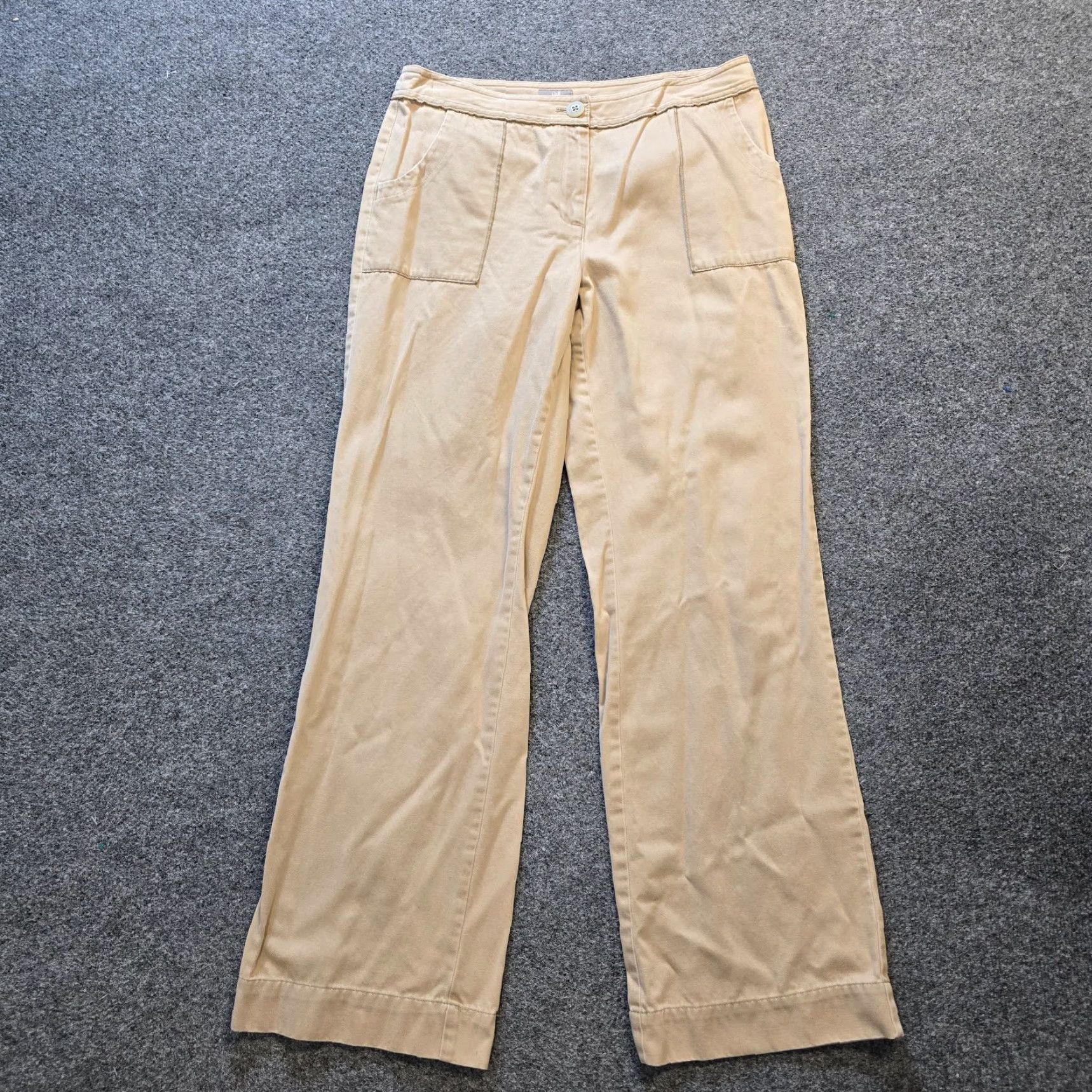 J. Jill J Jill Jeans Pants Women Size 8 Beige Tan Wide-Leg Mid Rise Casual Basic Neutral Size 30" / US 8 / IT 44 - 2 Thumbnail
