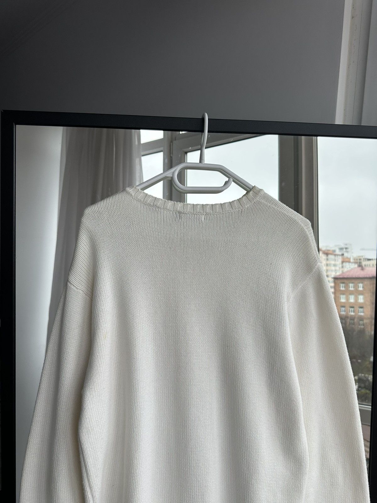 Polo Ralph Lauren Vintage Polo Ralph Lauren White Knitted Sweater Japan Sz XL Size US XL / EU 56 / 4 - 9 Thumbnail