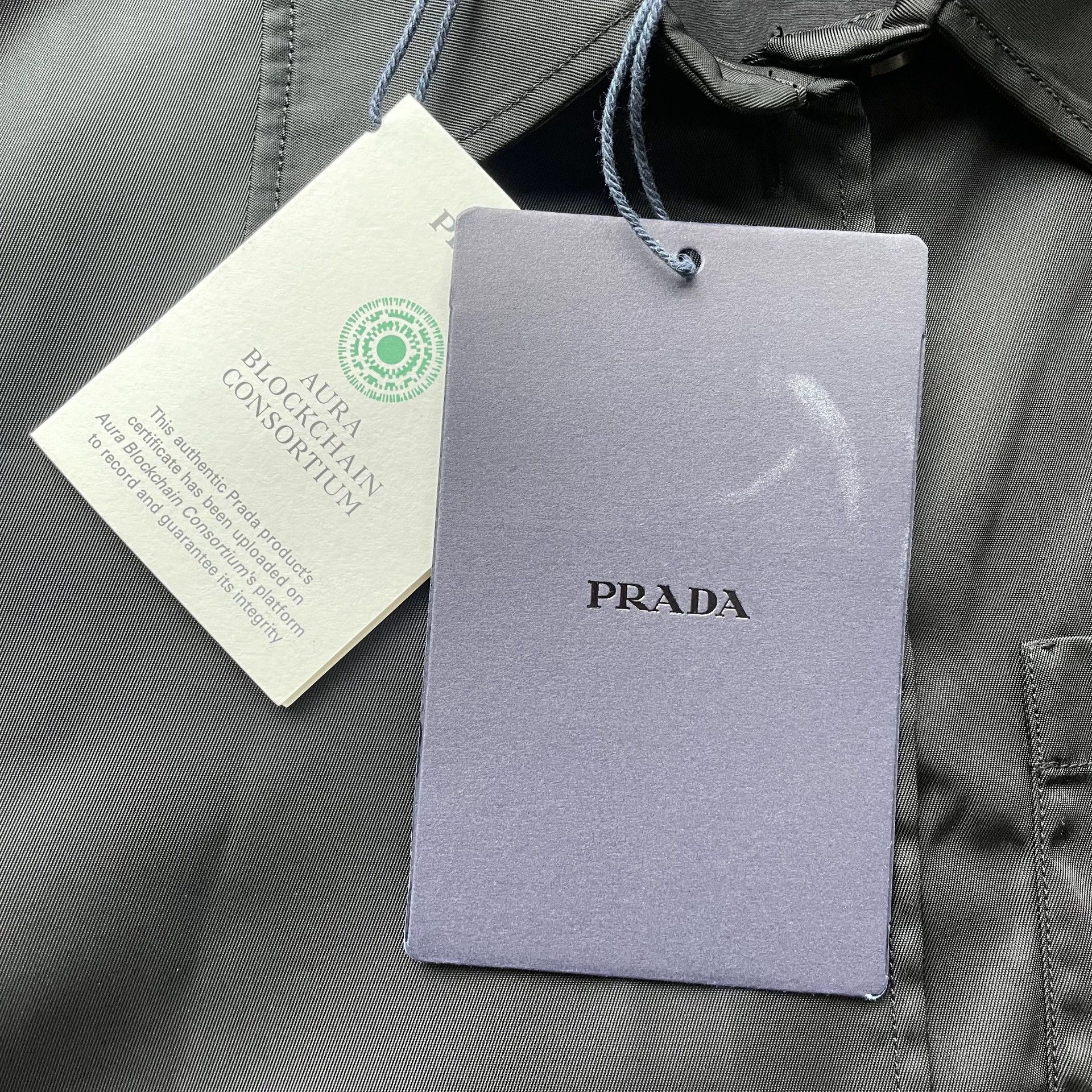 Prada PRADA Womens Nylon Triangle Logo LS Shirt 38 Black Size XS / US 0-2 / IT 36-38 - 3 Thumbnail