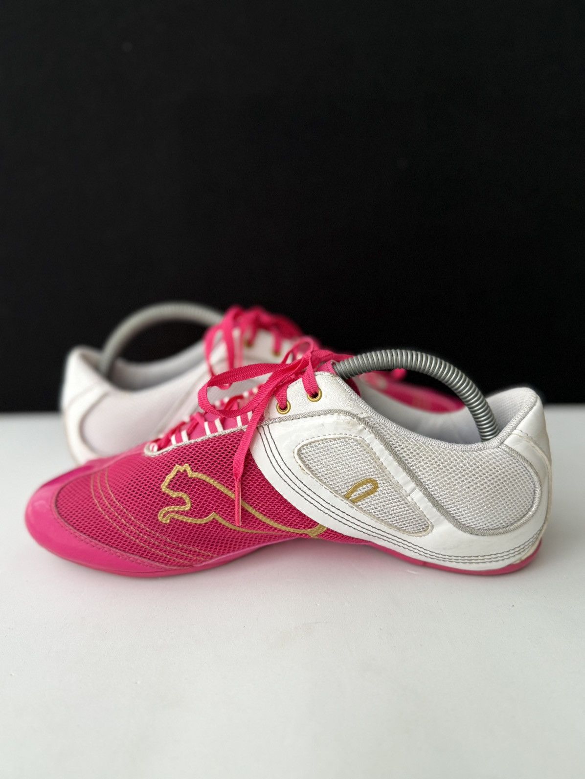 Puma Puma Eco Ortholite Pink Gold Driving Athletic Shoes Size 40 Size US 10 / IT 40 - 3 Thumbnail