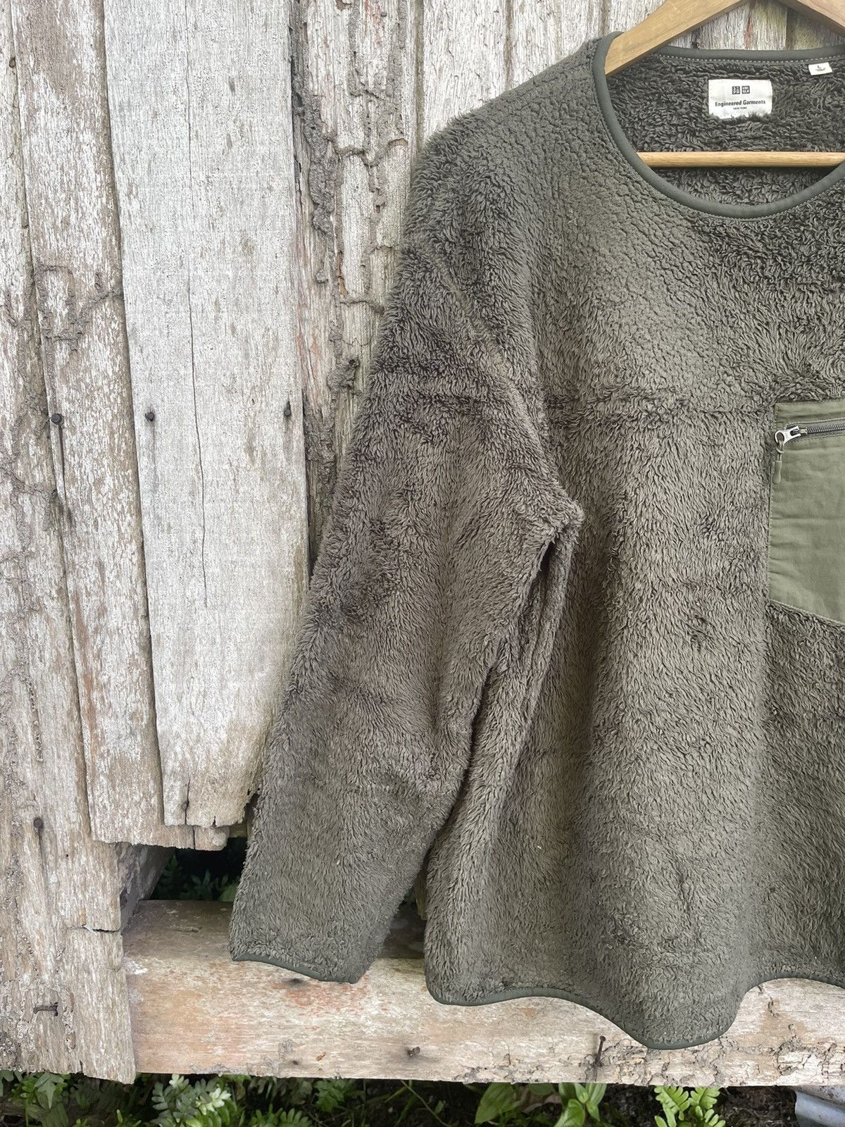 Engineered Garments × Uniqlo Uniqlo x Engineered Garments Fleece Pullover Olive Green Size US L / EU 52-54 / 3 - 3 Thumbnail