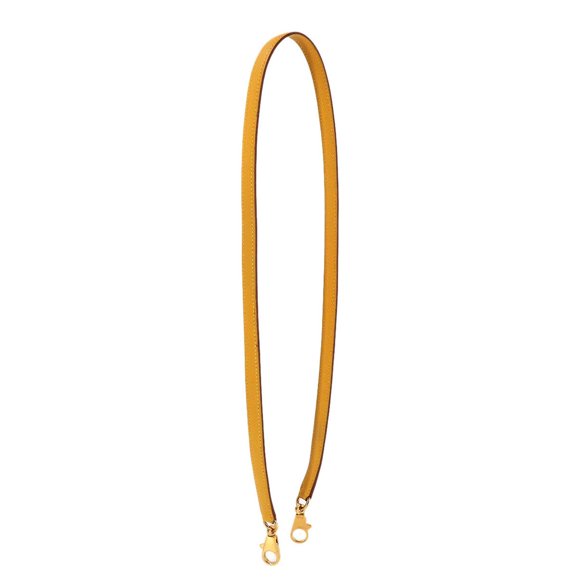 Hermes Hermès Couchvel Epsom Jaune Shoulder Strap in Yellow Gold with Hardware