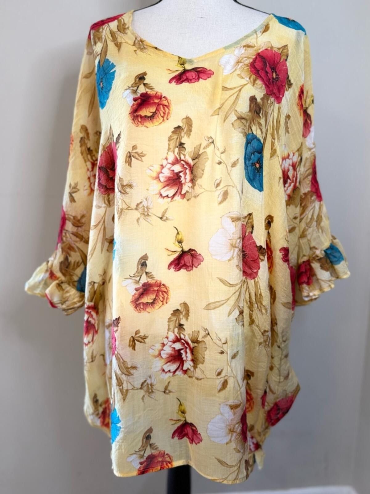 Other Umgee floral semi sheer swimwear beach coverup SZ M/L Size ONE SIZE - 5 Thumbnail