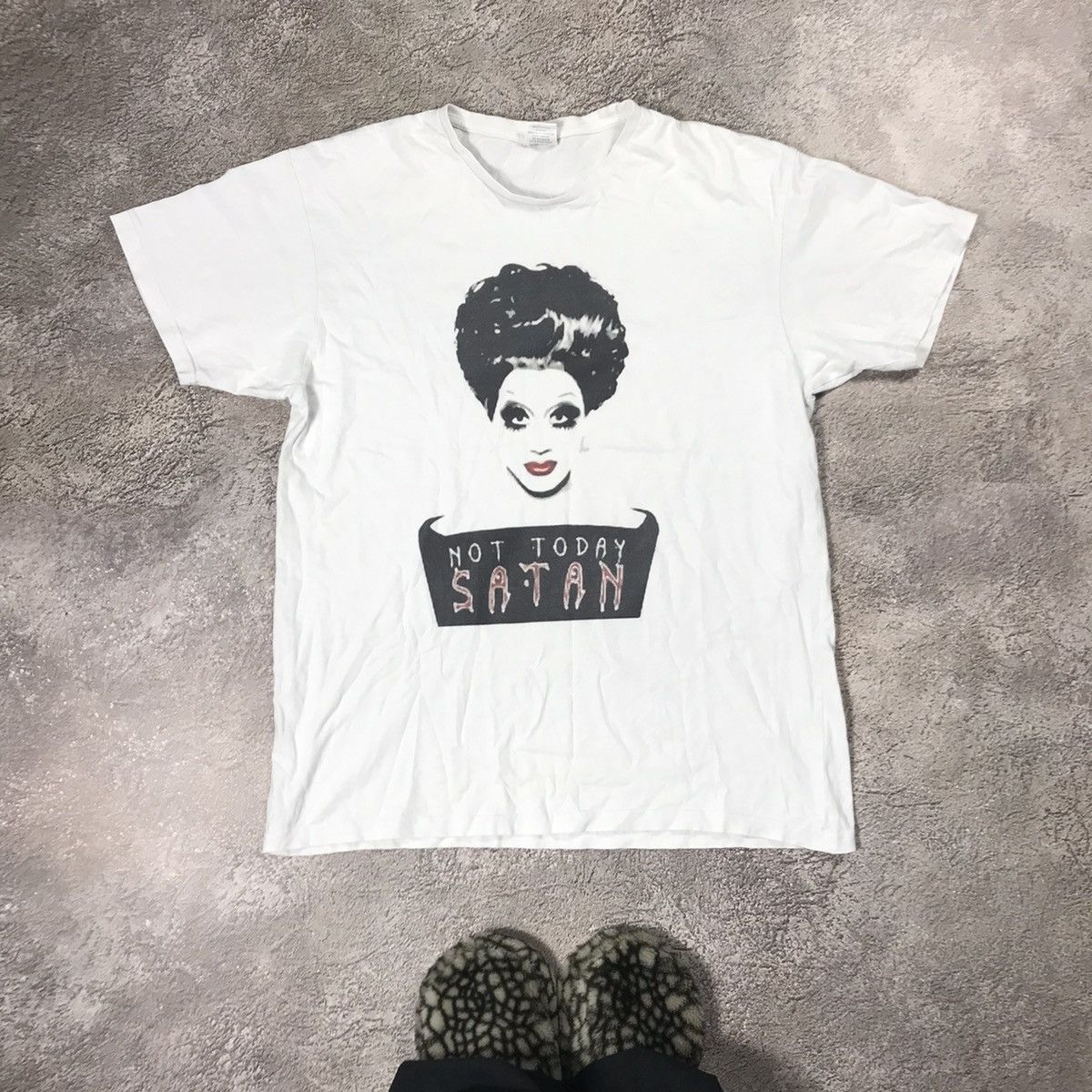 Vintage Vintage Y2K Graphic Tee Not Today Satan Funny Skate Baggy L Size US L / EU 52-54 / 3 - 1 Thumbnail