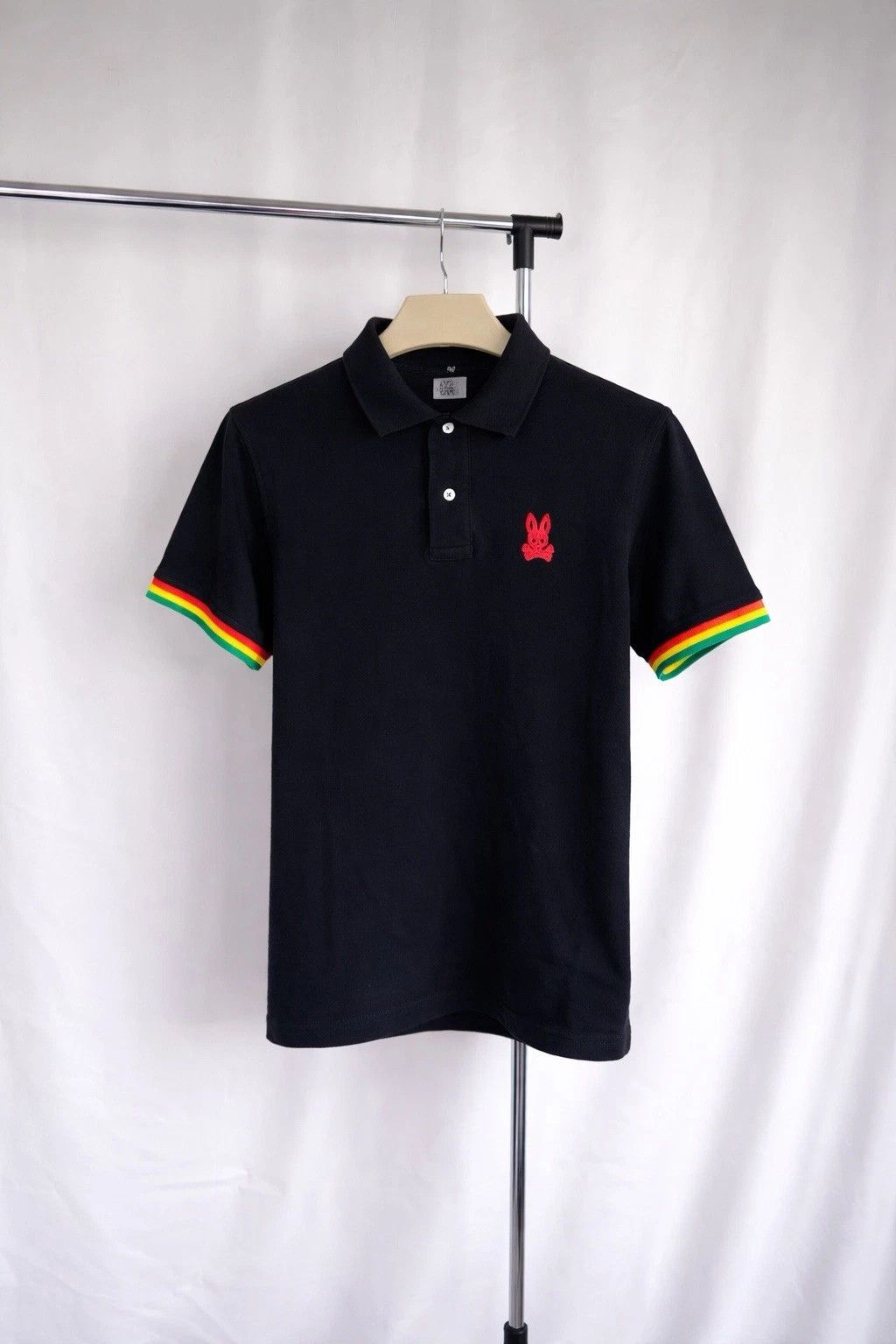 Psycho Bunny Authentic Psycho Bunny Polo – Black Cotton Shirt –Red Embroi Size US M / EU 48-50 / 2 - 1 Thumbnail