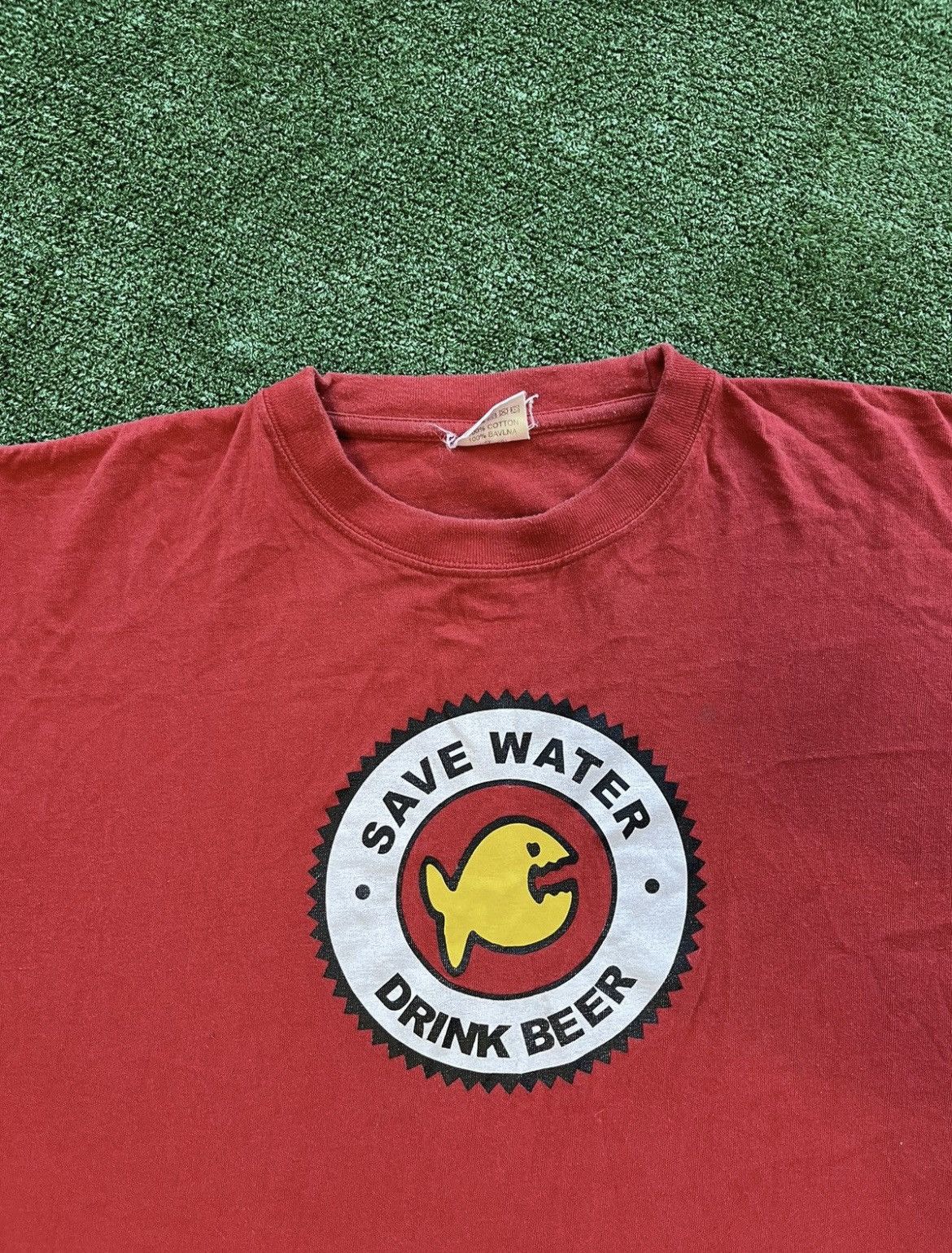 Vintage Vintage Save Water, Drink Beer Shirt Size US M / EU 48-50 / 2 - 2 Thumbnail