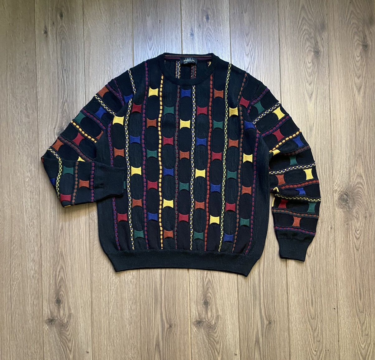 Vintage Vintage Montechiaro Coogi Style Knit Sweater Size 52 Size US L / EU 52-54 / 3 - 1 Thumbnail