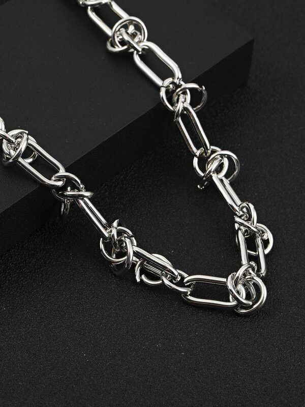 Jewelry x Vintage Stainless Steal Y2K Necklace Chain in Silver, Men's