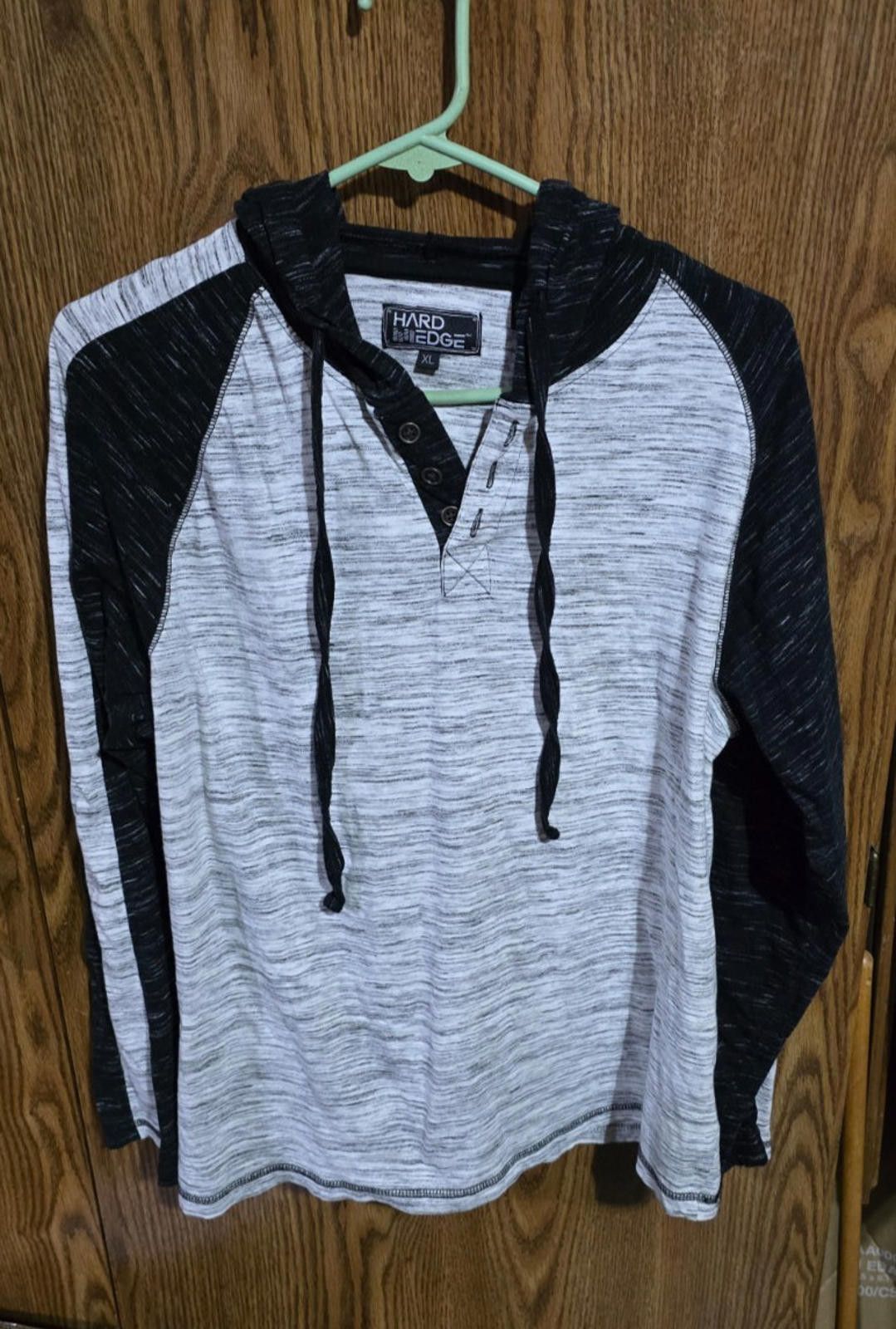 Other Hard Edge Gray & Black Hooded Sweatshirt Women's Size XL Size XL / US 12-14 / IT 48-50 - 1 Thumbnail