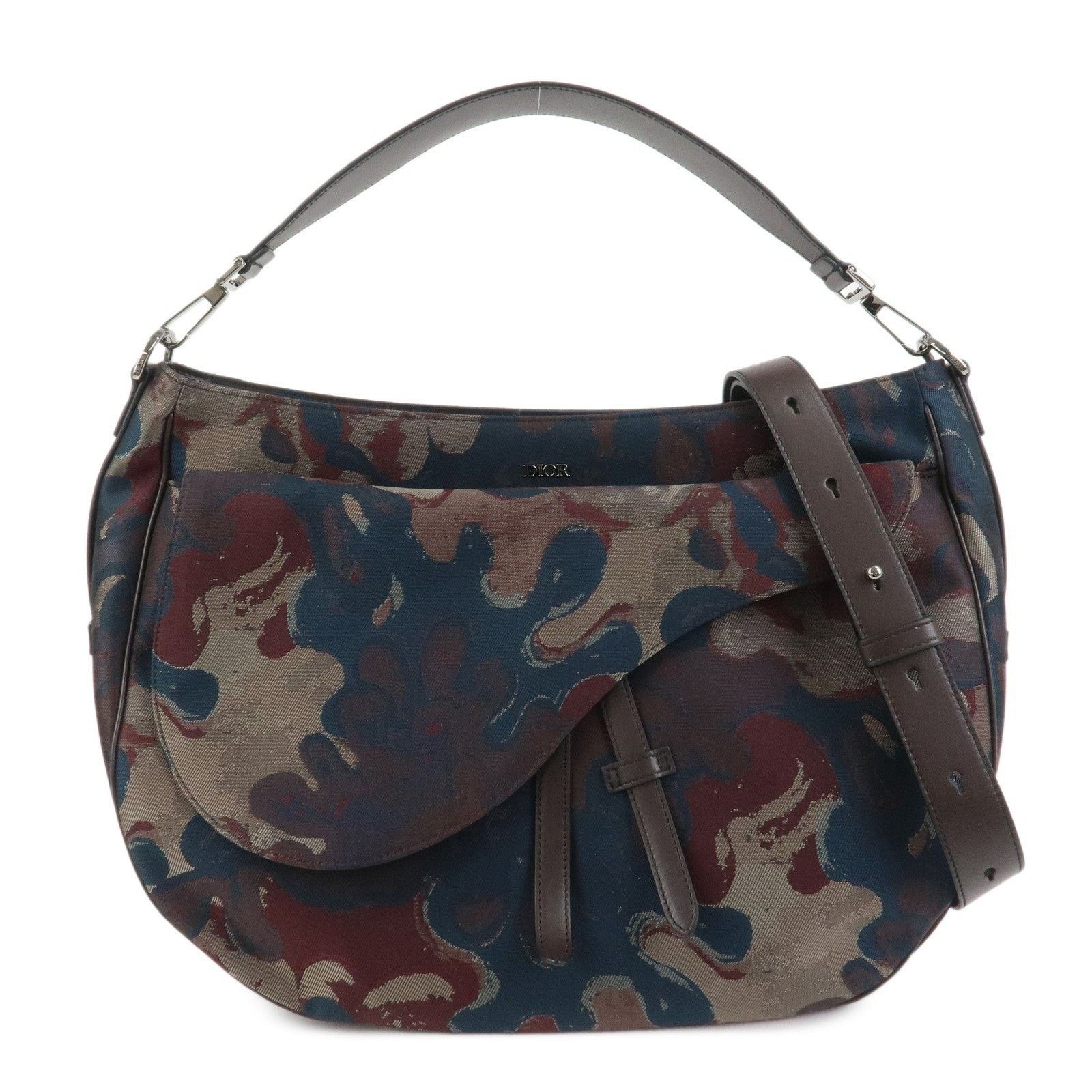 Christian Dior Monsieur Christian Dior Saddle Flap Messenger Bag Canvas Multicolor Size ONE SIZE - 1 Thumbnail