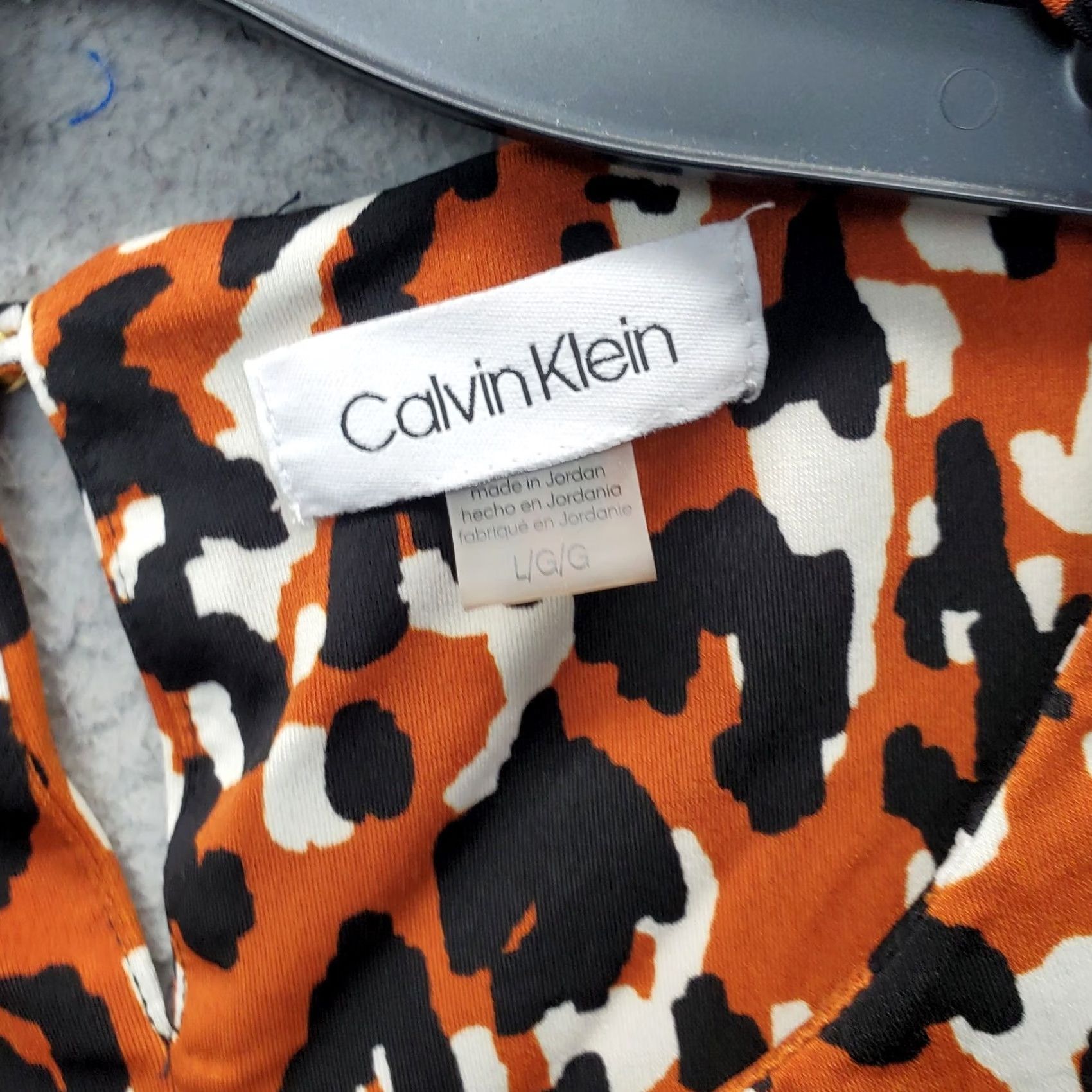 Calvin Klein Calvin Klein Blouse Top Women's L Multi Leopard Print Pleated Round Neck Casual Shirt Size L / US 10 / IT 46 - 4 Thumbnail