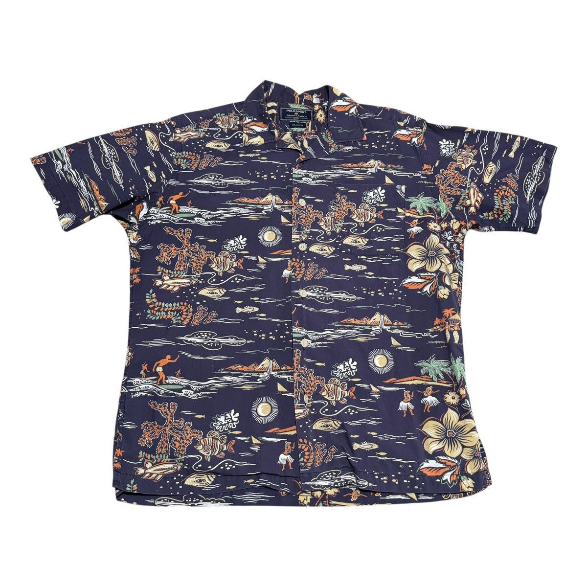 Polo Ralph Lauren Polo Sport Ralph Lauren Fish Coral Ocean Button Up Shirt L Size US L / EU 52-54 / 3 - 1 Thumbnail