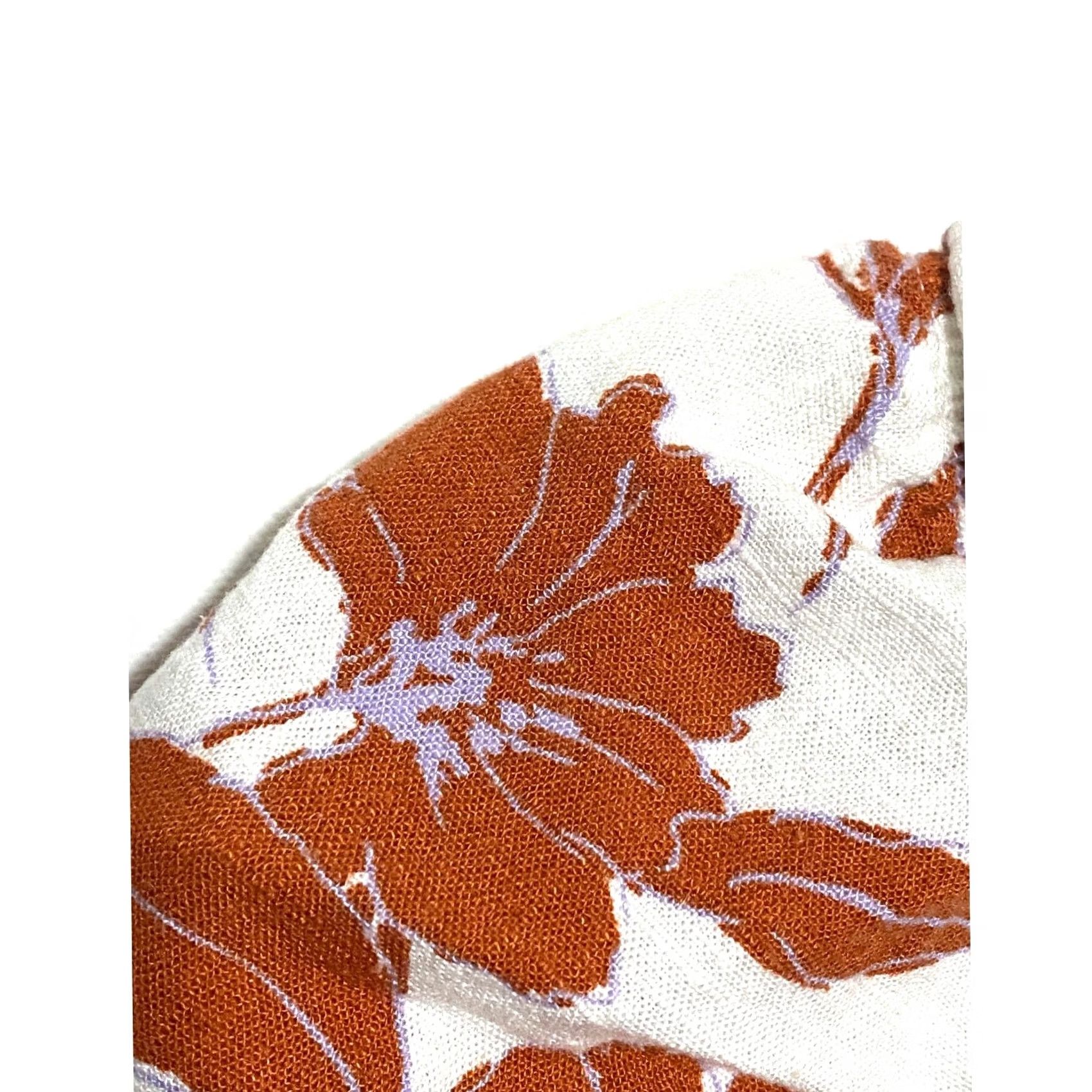 Vintage Monteau Floral Crop Top M Smocked Linen Blend Boho Cottage Milkmaid Country Y2K Size M / US 6-8 / IT 42-44 - 4 Thumbnail