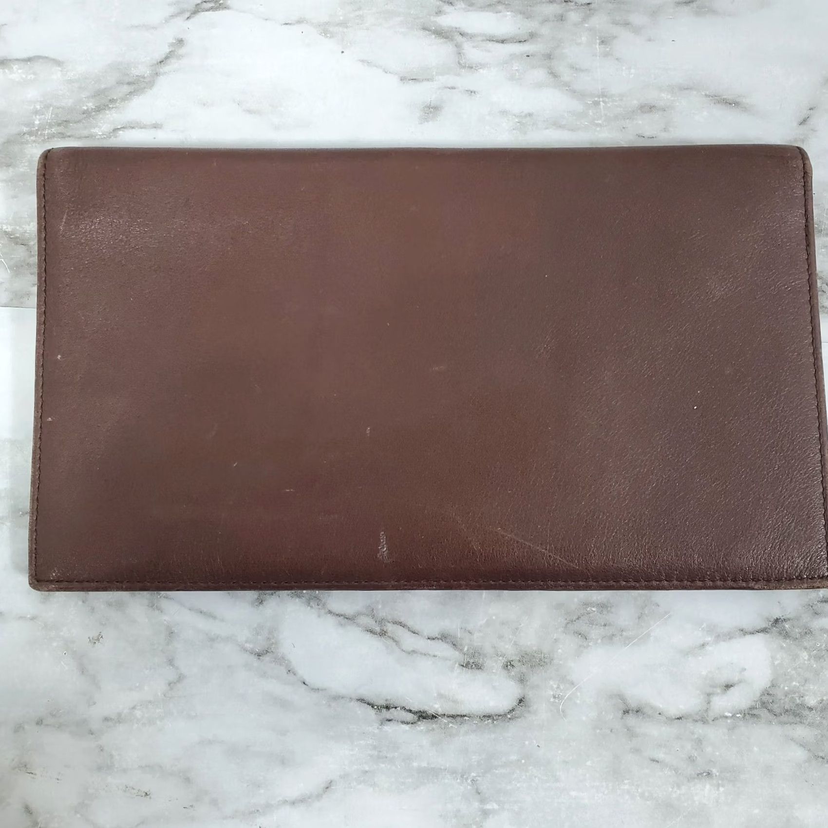 Tumi TUMI Brown Leather Long Bifold Wallet Organizer Multiple Card Slots ID Window Size ONE SIZE - 7 Thumbnail