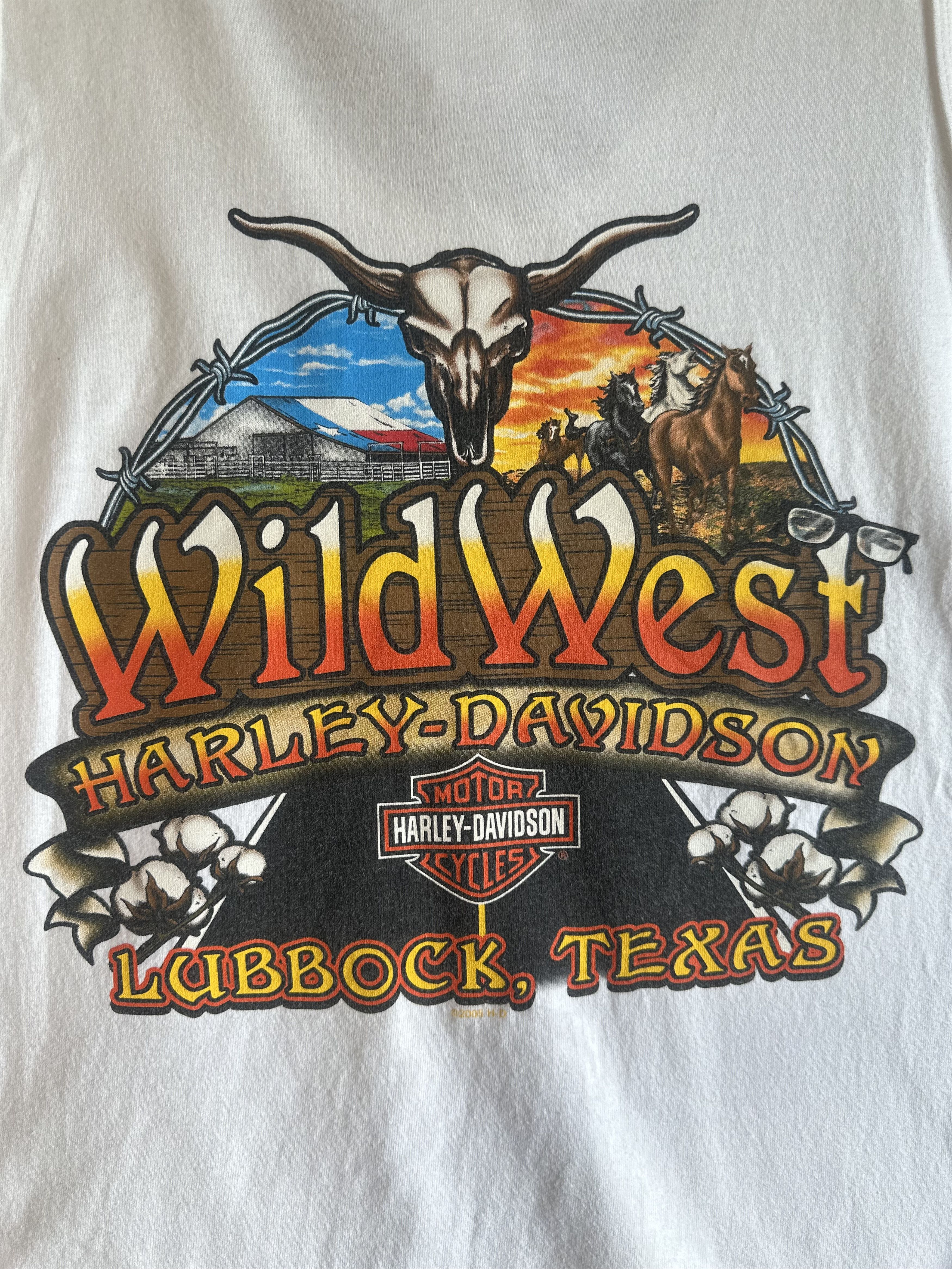 Harley Davidson Vintage 2000s Harley Davidson Wild West TX Graphic Tank Top Size US XL / EU 56 / 4 - 4 Thumbnail