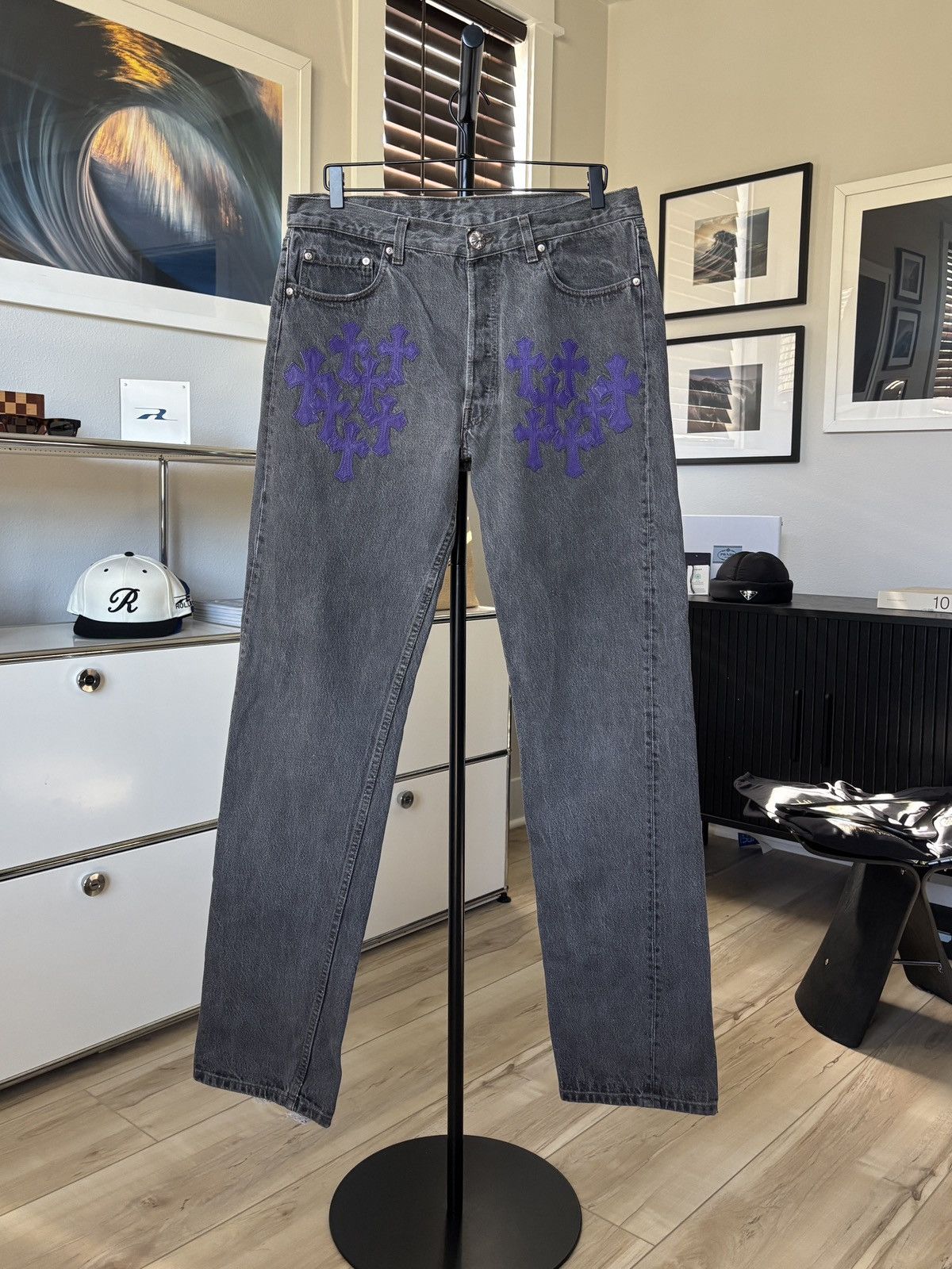 Chrome Hearts CHROME HEARTS PURPLE BARTS PATCH DENIM Size US 33 - 1 Thumbnail